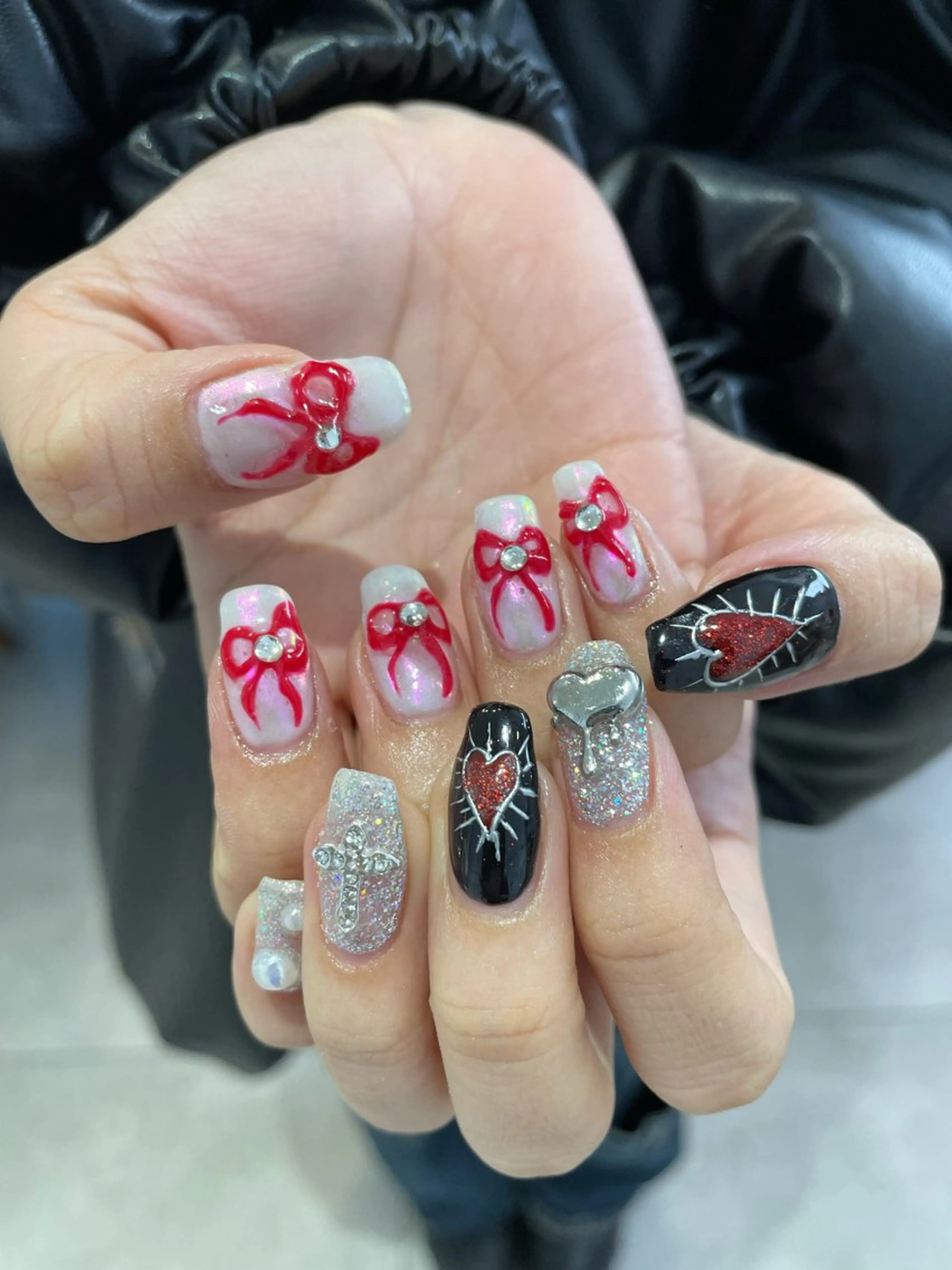 ネイル ジェルネイル パラジェル ハンドネイル hair&nail ☯️アイリ☯️のネイルデザイン