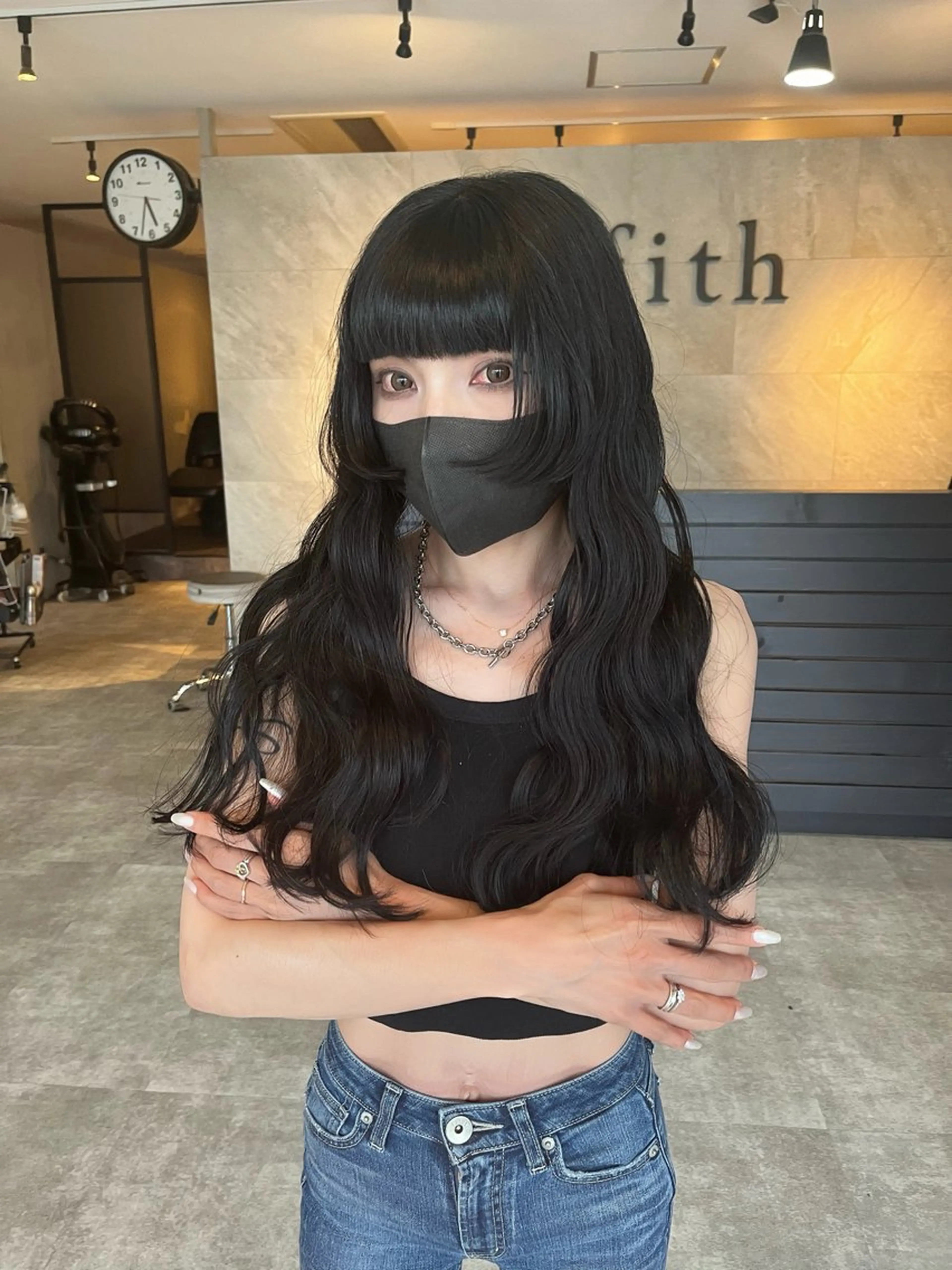 ロング 姫カット La fith hair lily加古川店所属・原満里奈‎/東加古川 /透け感カラー🫧‪のヘアスタイル