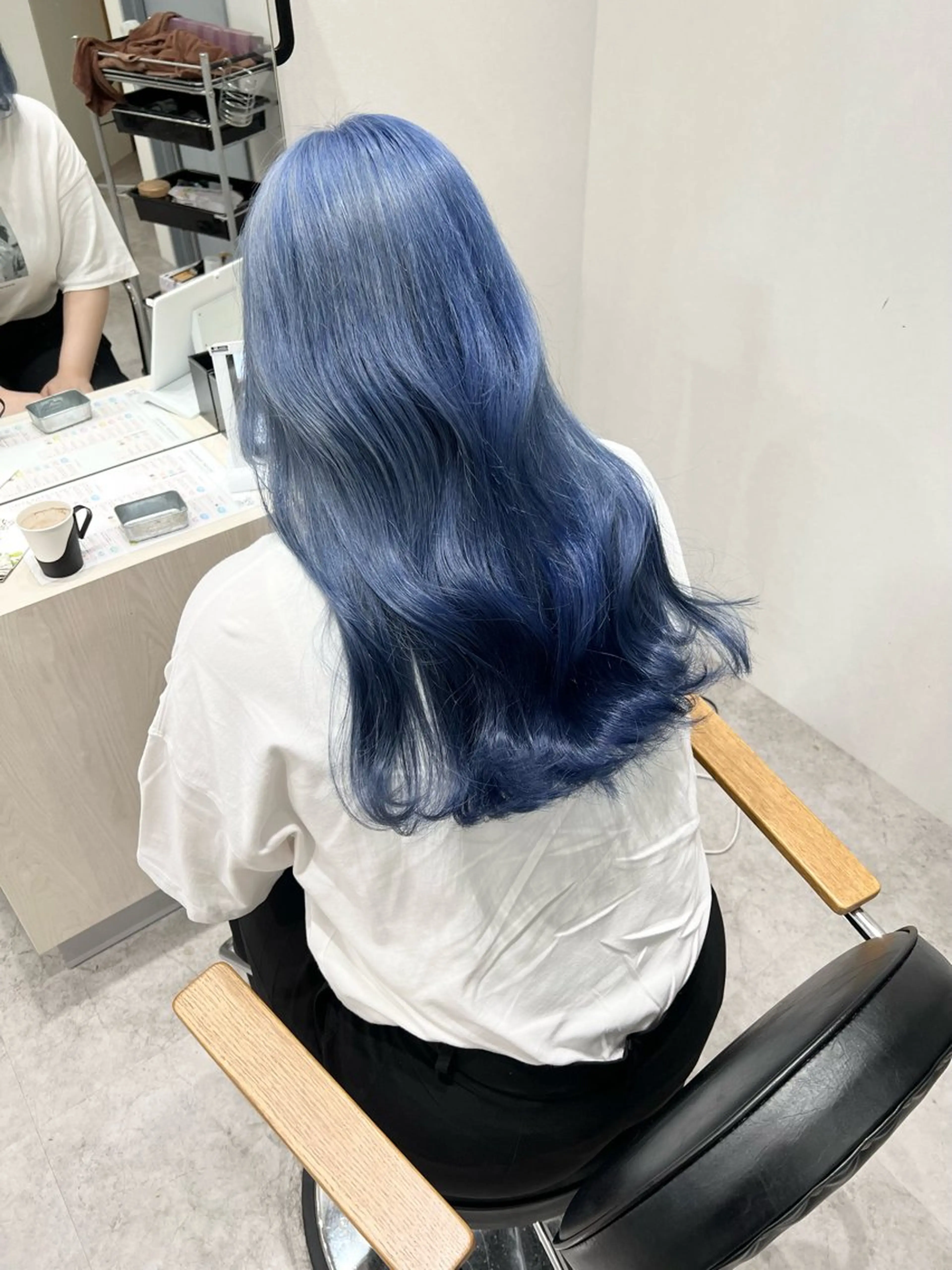 ロング カラー ベージュカラー ブリーチ ケアブリーチ デザインカラー ダブルカラー ヘアカラー SOYONなんば店 ／韓国風のヘアスタイル