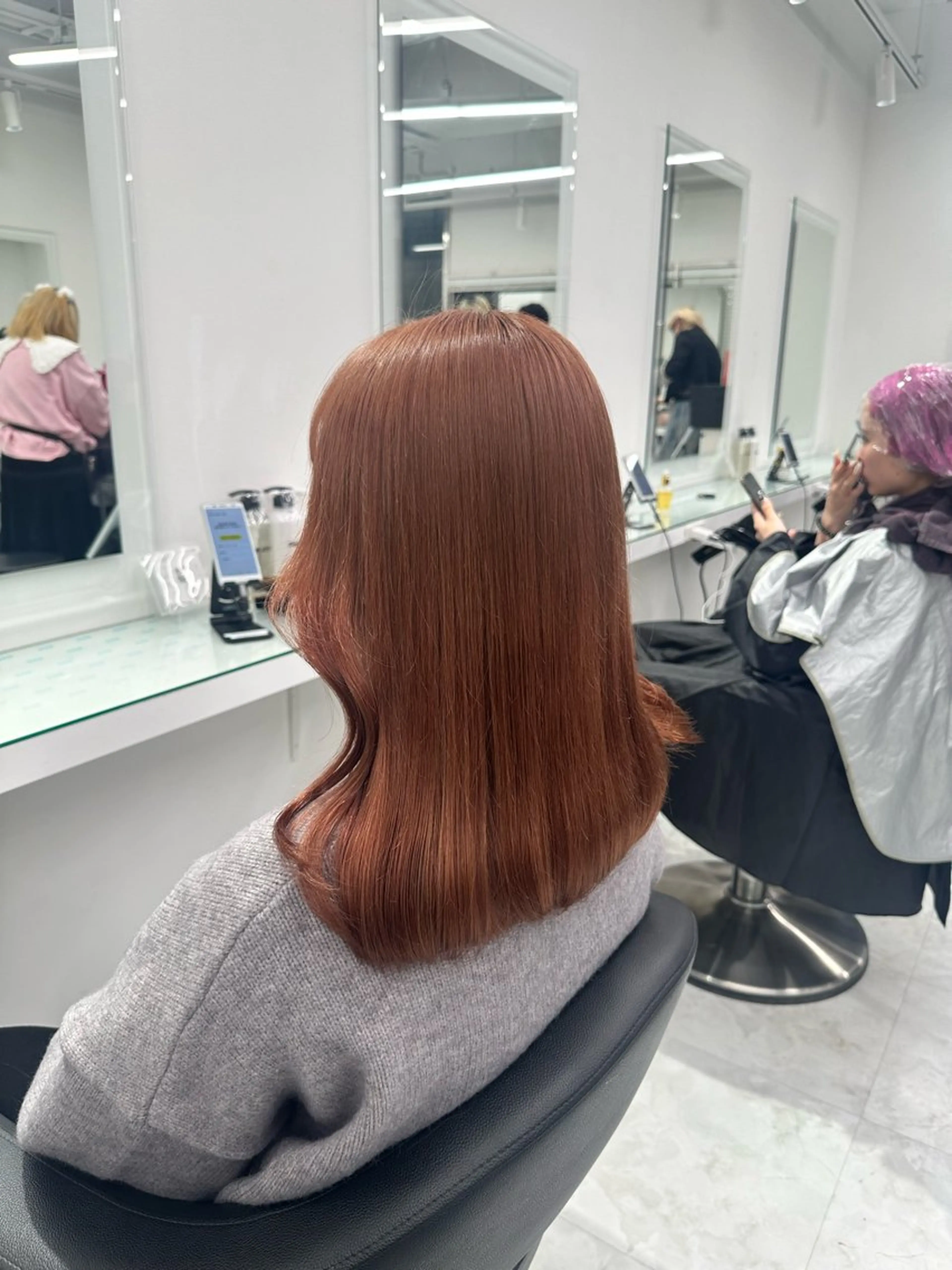 カラー マンツーマン/原宿/ 透明感カラー⭐️のヘアスタイル