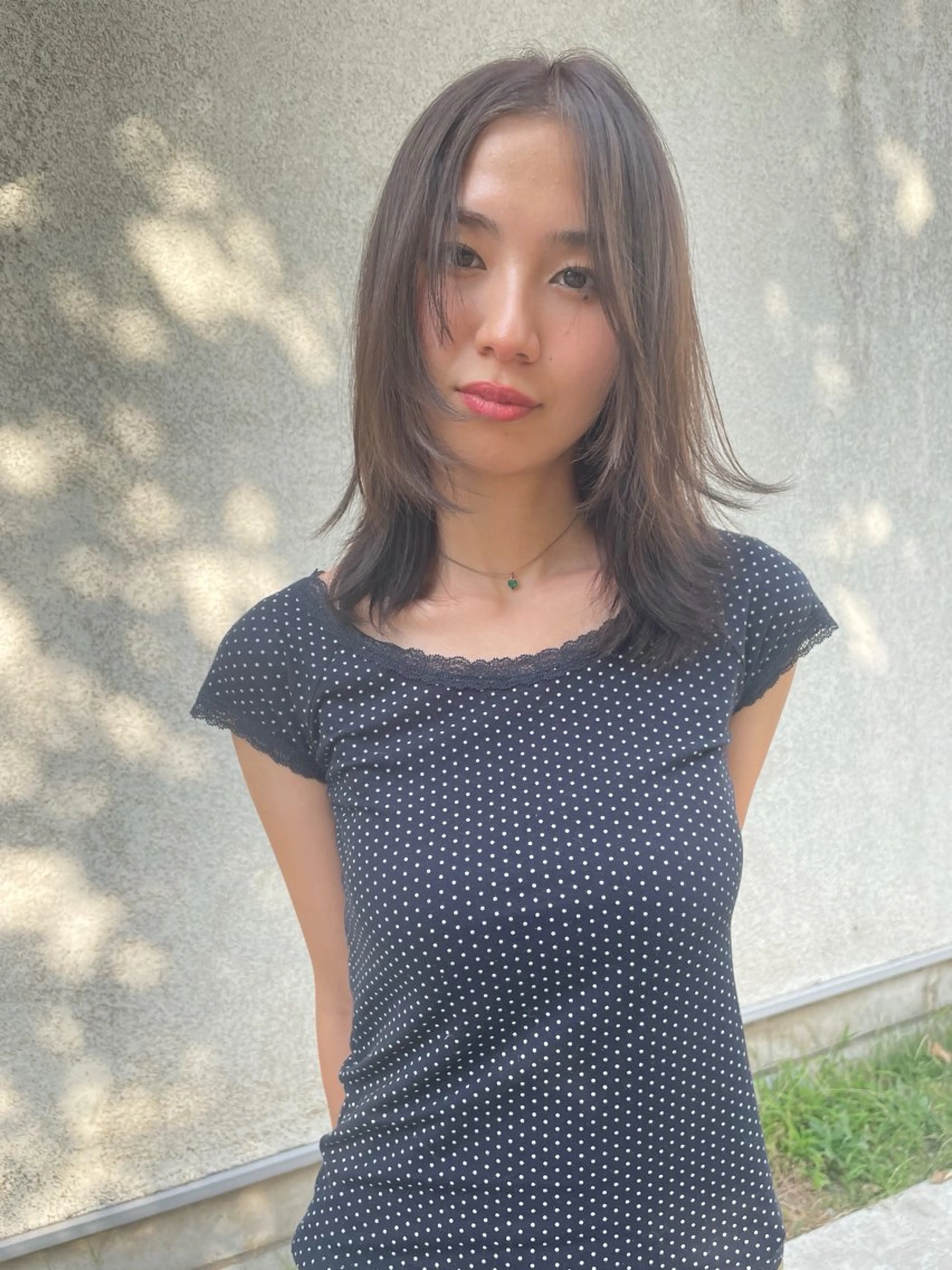 ミディアム カラー グレージュ 森田 博樹のヘアスタイル
