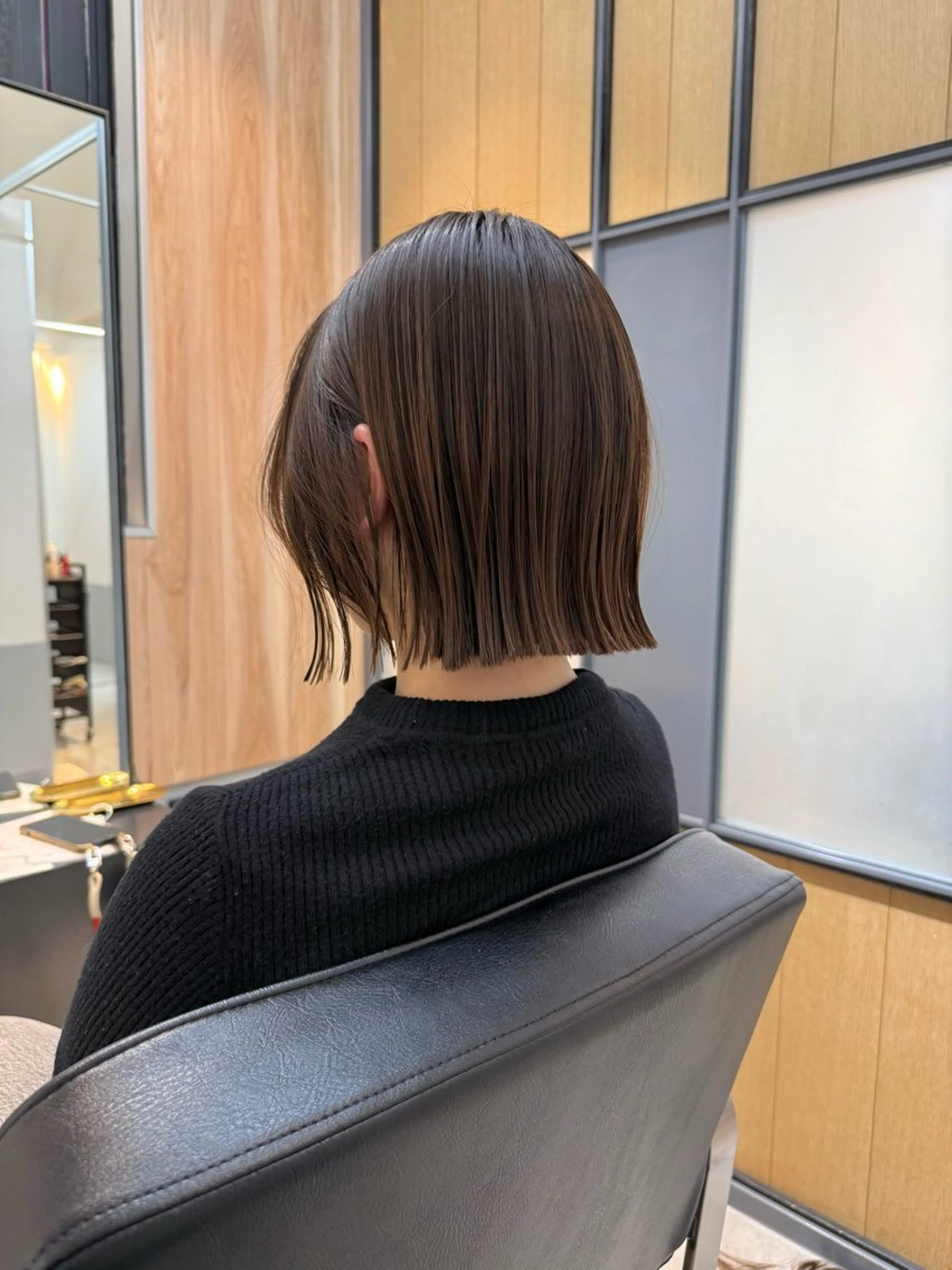 ショート カラー ボブ 髪質改善 酸性ストレート カット 縮毛矯正 トリートメント 神戸ボブ✂️ ioe三宮/田 伸佳のヘアスタイル