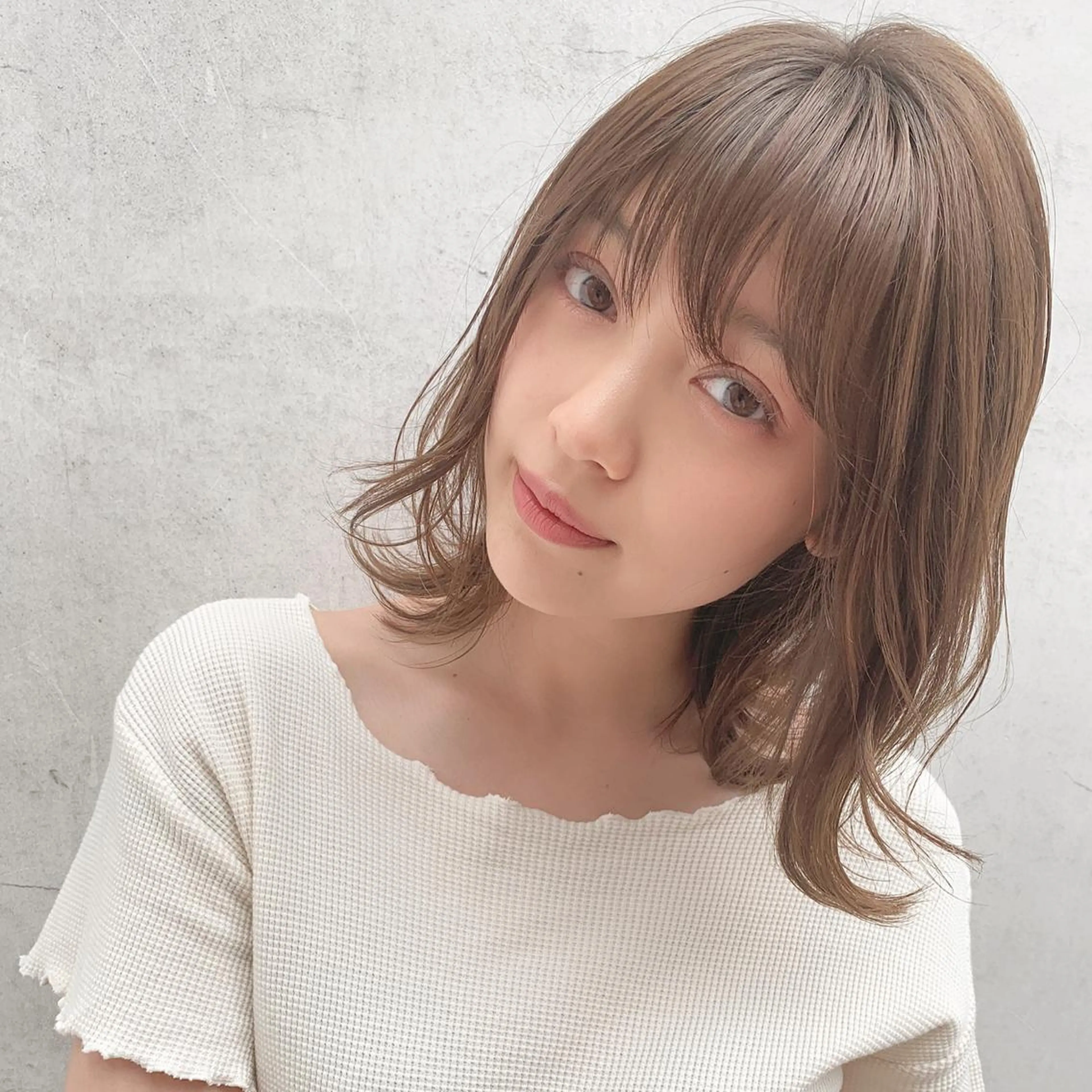 ミディアム ボブ くびれヘア 髪質改善カラー☆ ヘアアレンジmiyuのヘアスタイル