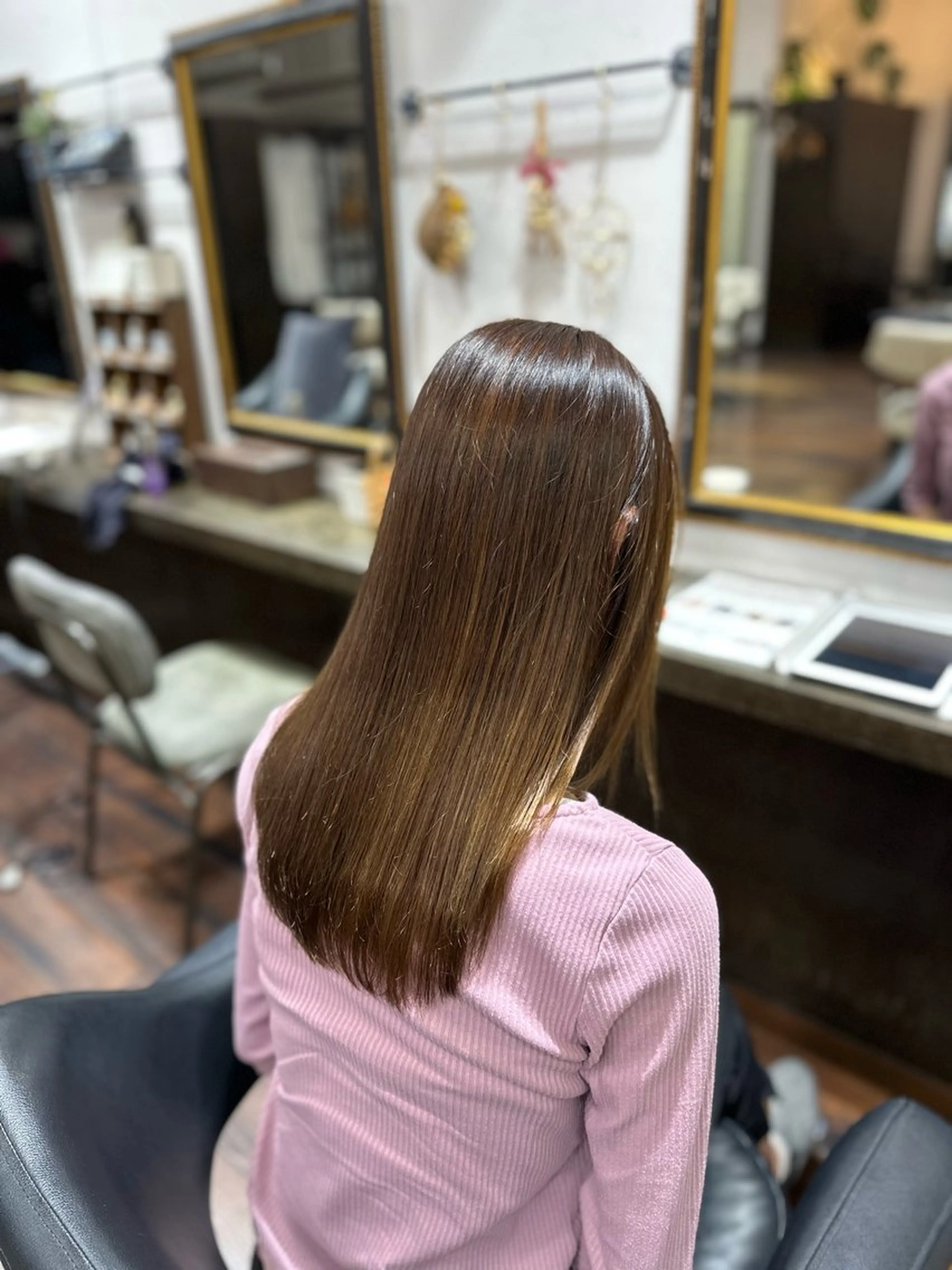 ロング ヘアカラー 田中 桜風のヘアスタイル