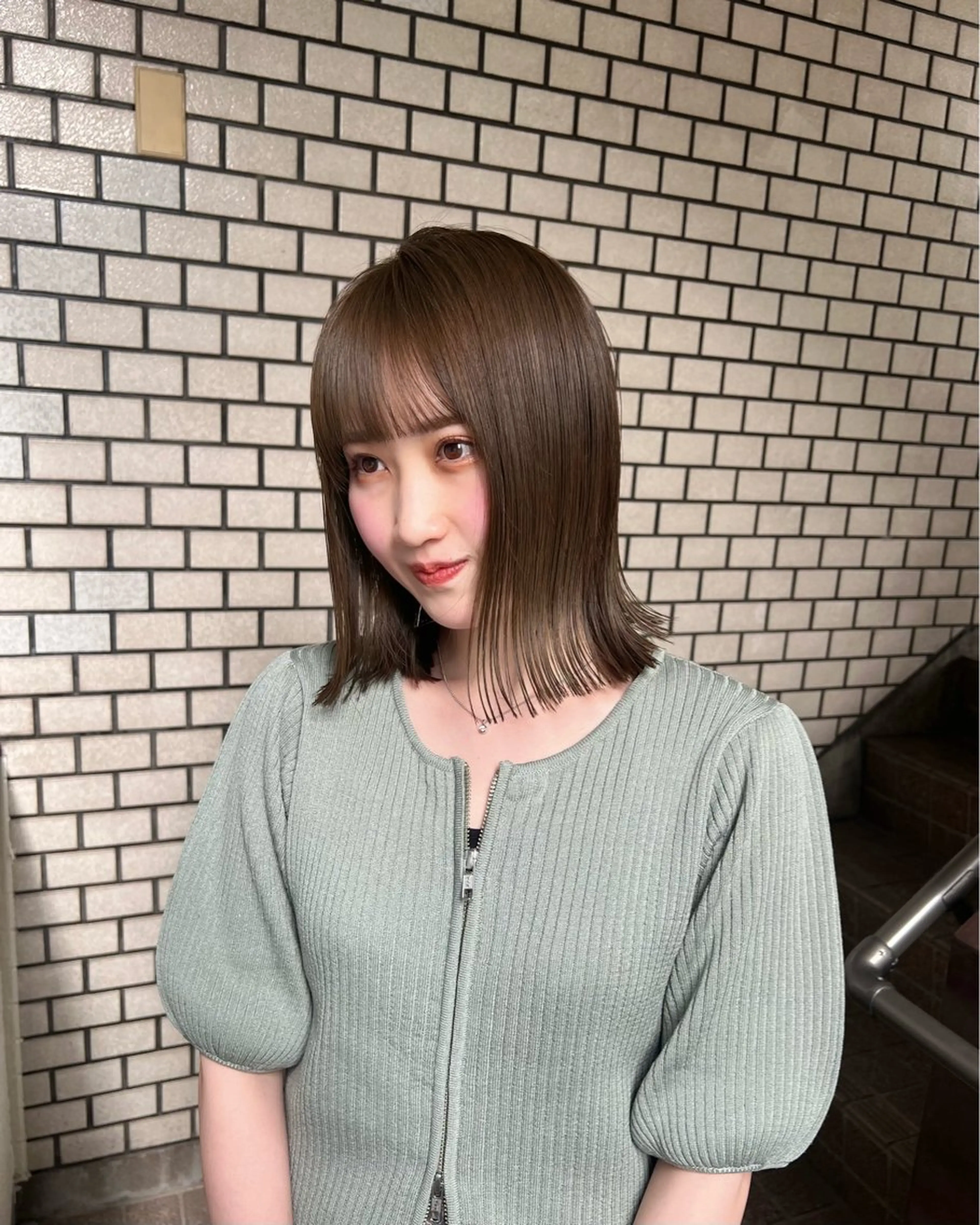 ミディアム カット ヘアカラー トリートメント まろやか透明感カラー ♡MANAのヘアスタイル