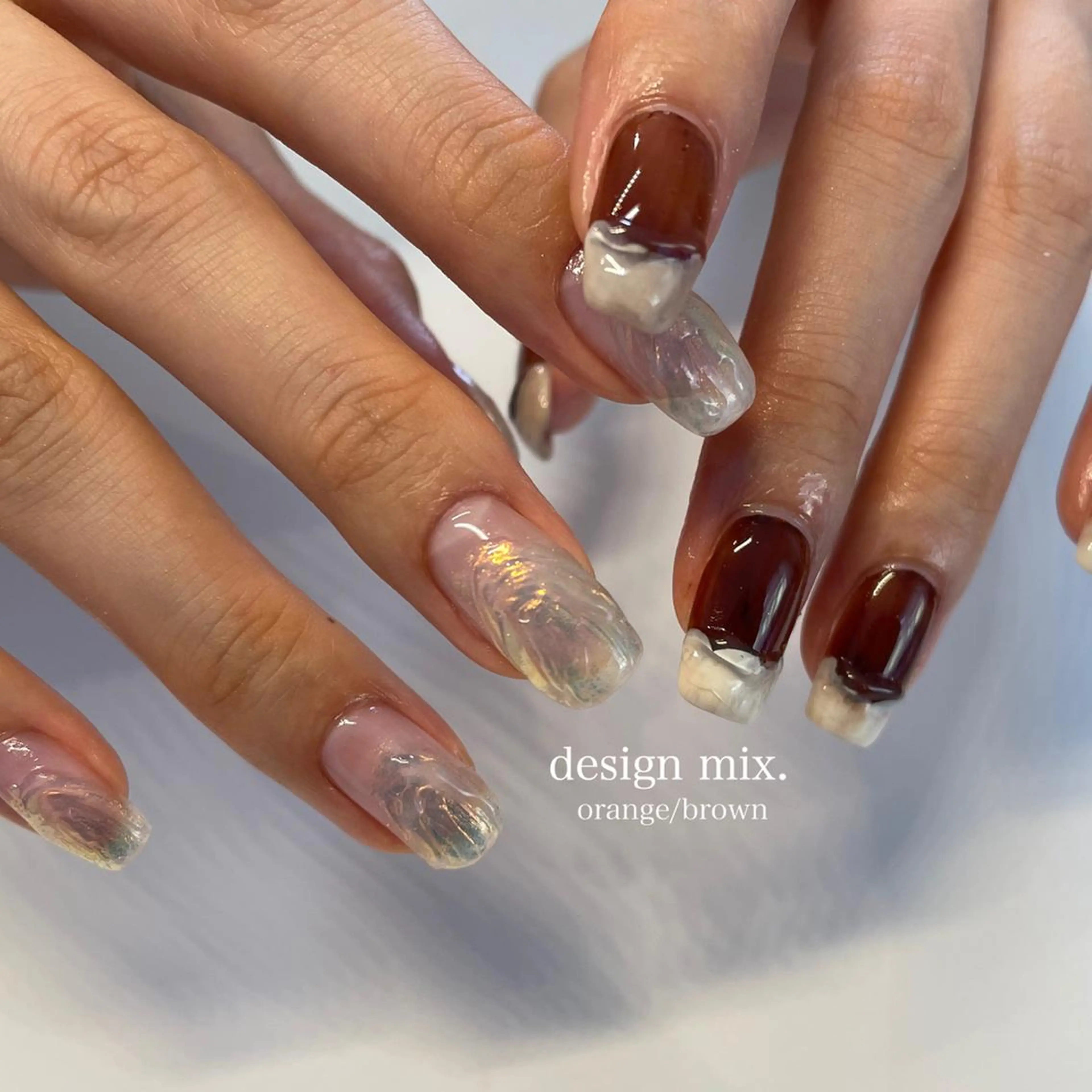 セミロング ハンドネイル 10ten Mikiのネイルデザイン
