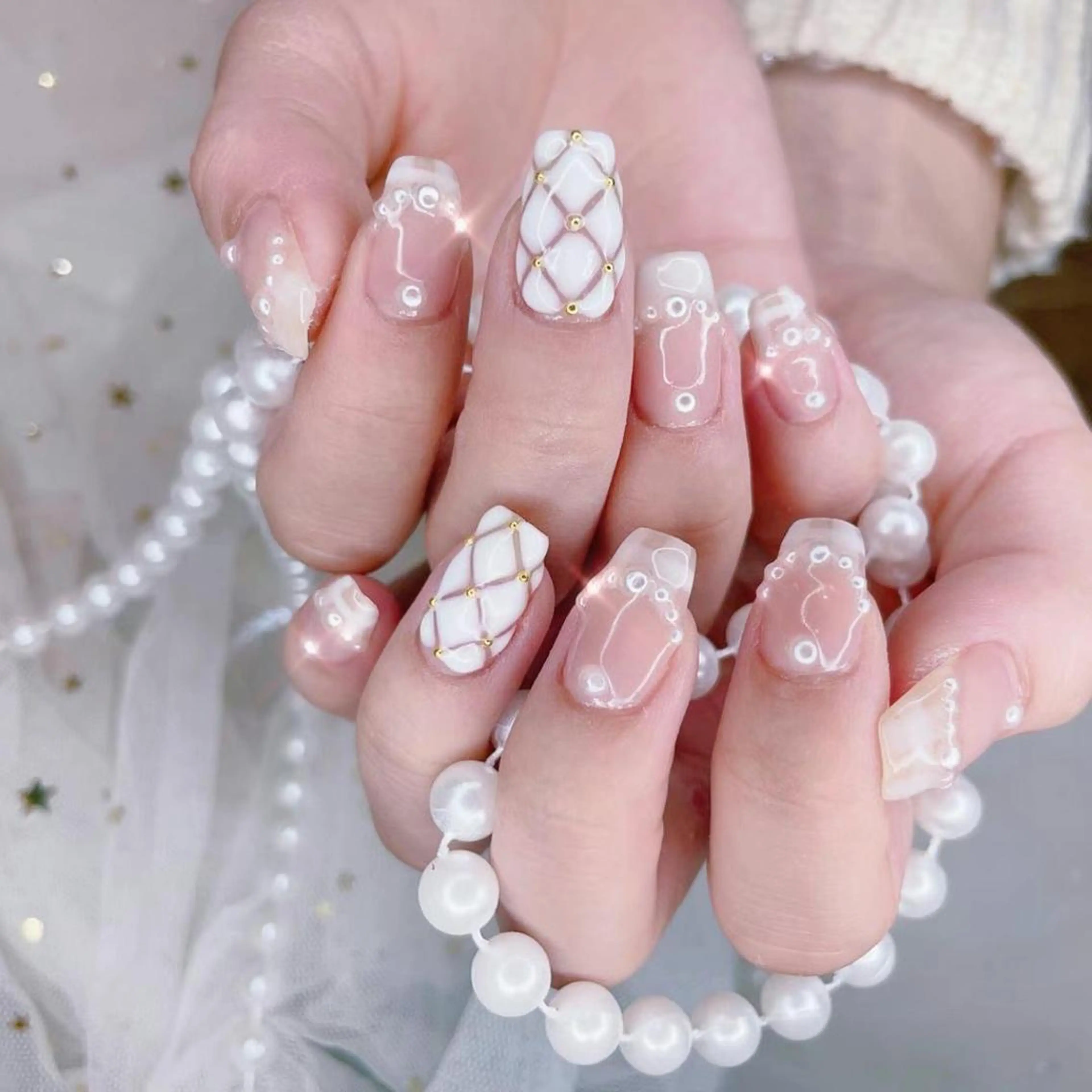 ネイル フレンチネイル ホワイト Babarla nailのネイルデザイン