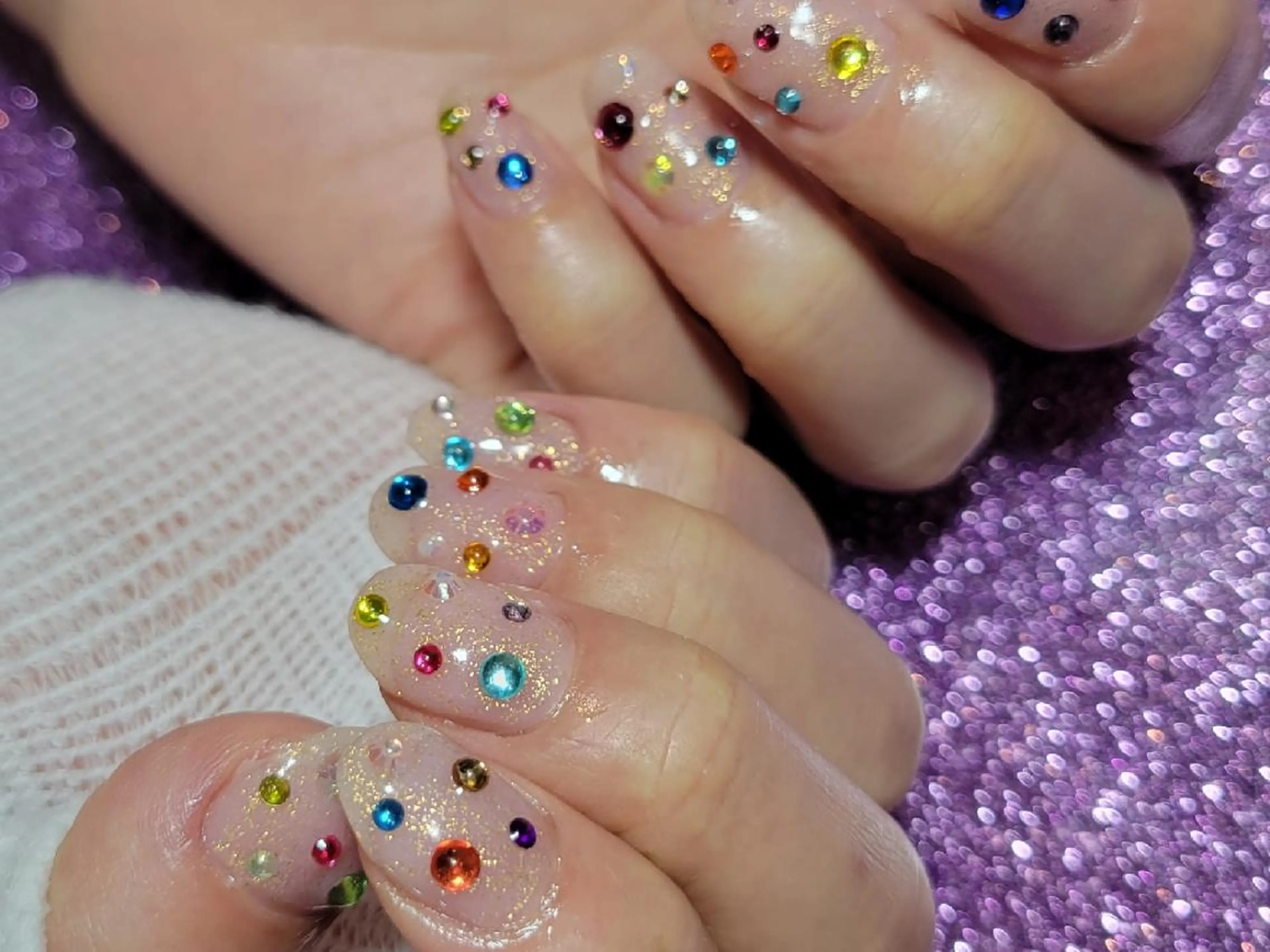 ネイル キラキラネイル 💜bora .のネイルデザイン