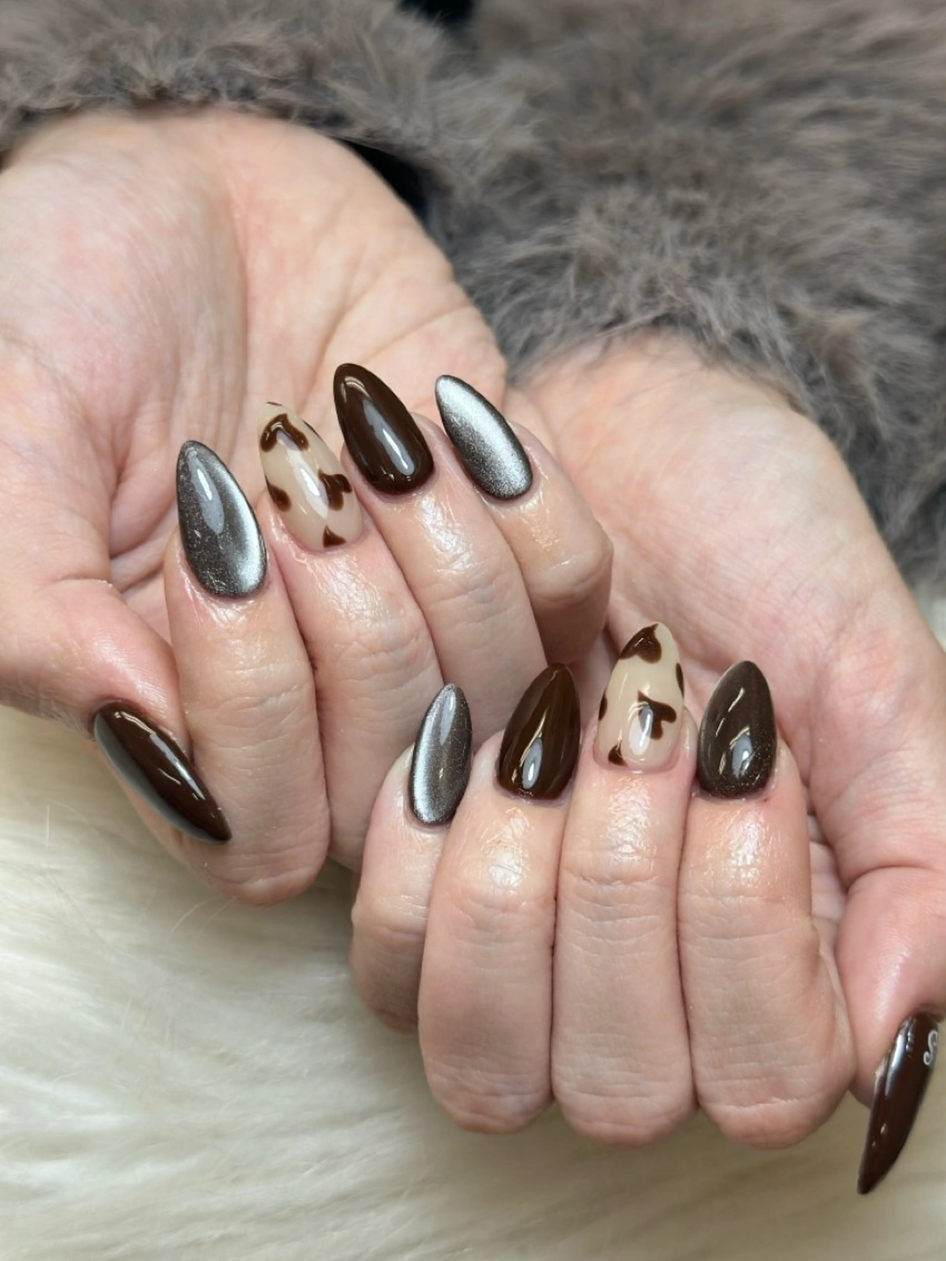 ネイル アートネイル ジェルネイル マグネットネイル ハンドネイル JennNail_ マオのネイルデザイン