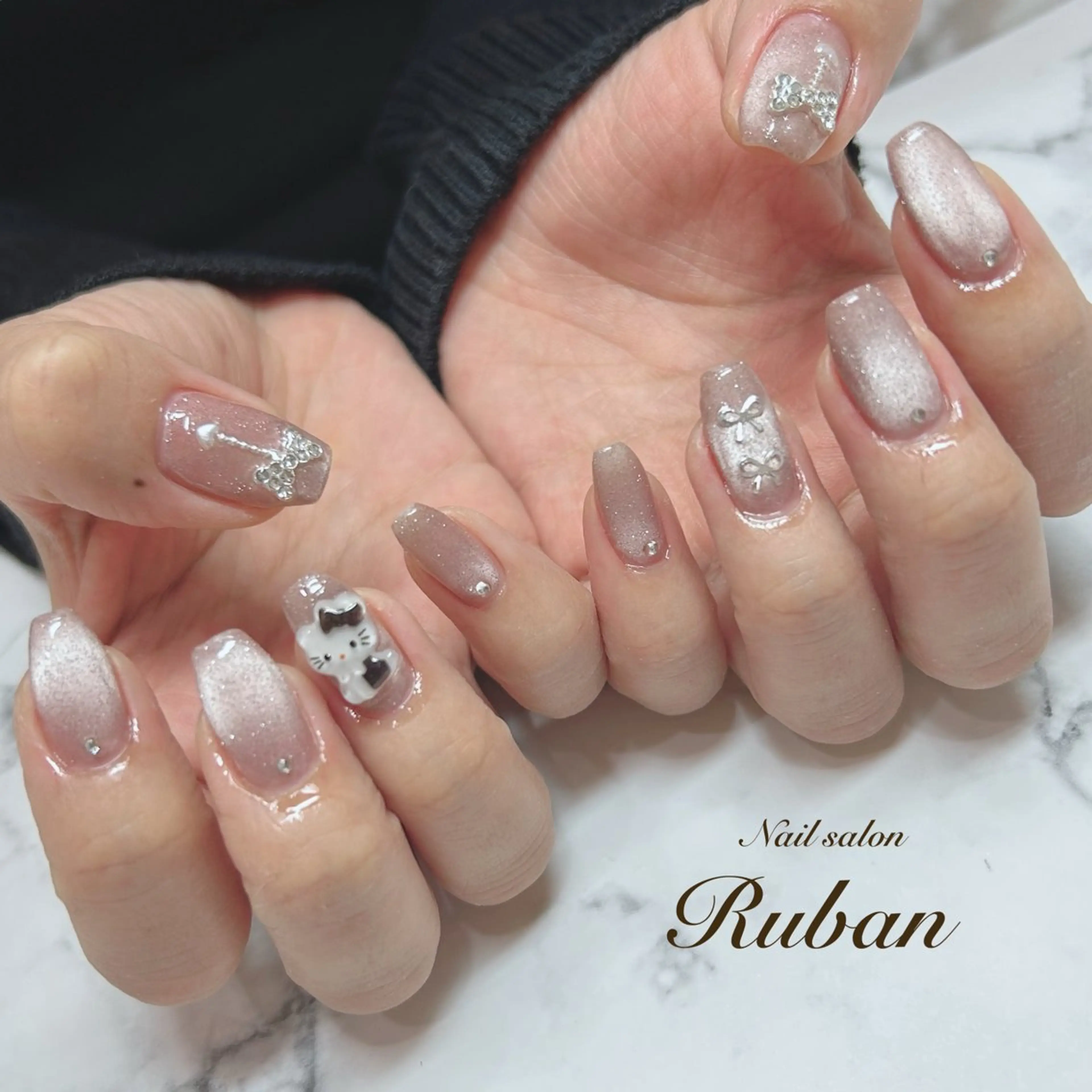 ネイル フラッシュネイル マグネットネイル Nail salon Ruban所属・Nail salon Rubanのネイルデザイン
