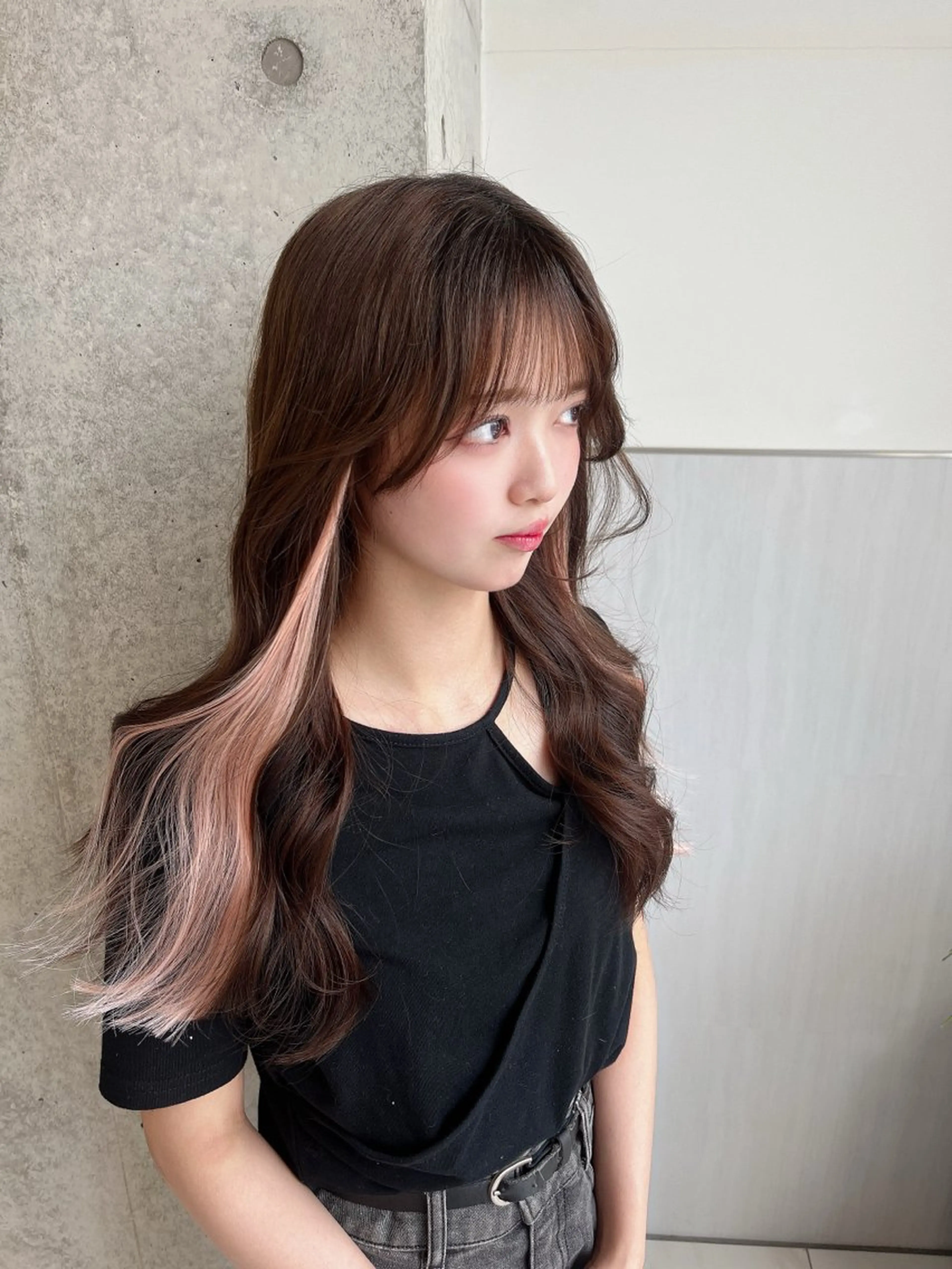 ロング エクステ エクステ りおな/エクステ /ミルクティーカラーのヘアスタイル