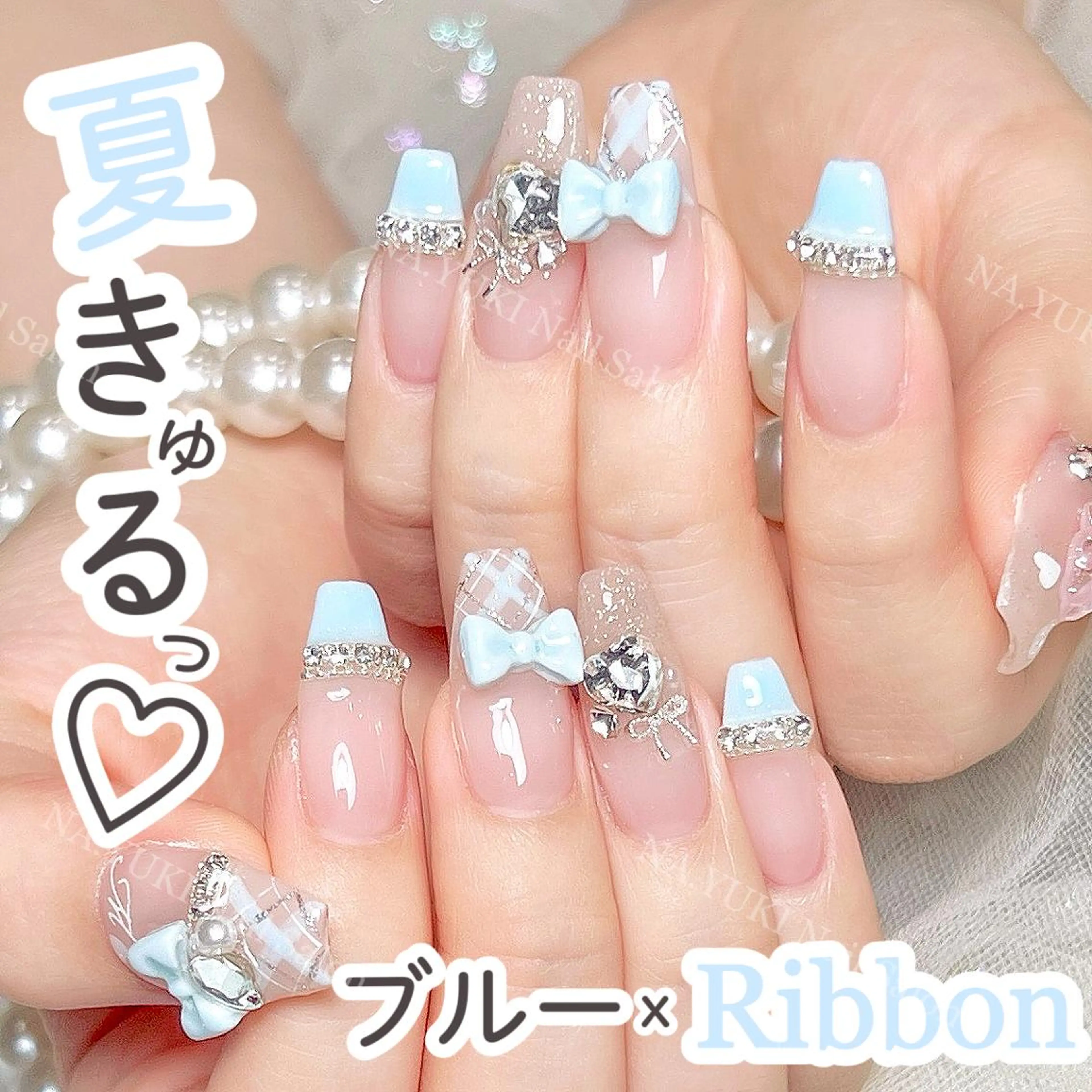 ネイル オーロラネイル チークネイル 長さ出し フットネイル フレンチネイル ハンドネイル ハンドケア Miu  🌟のネイルデザイン