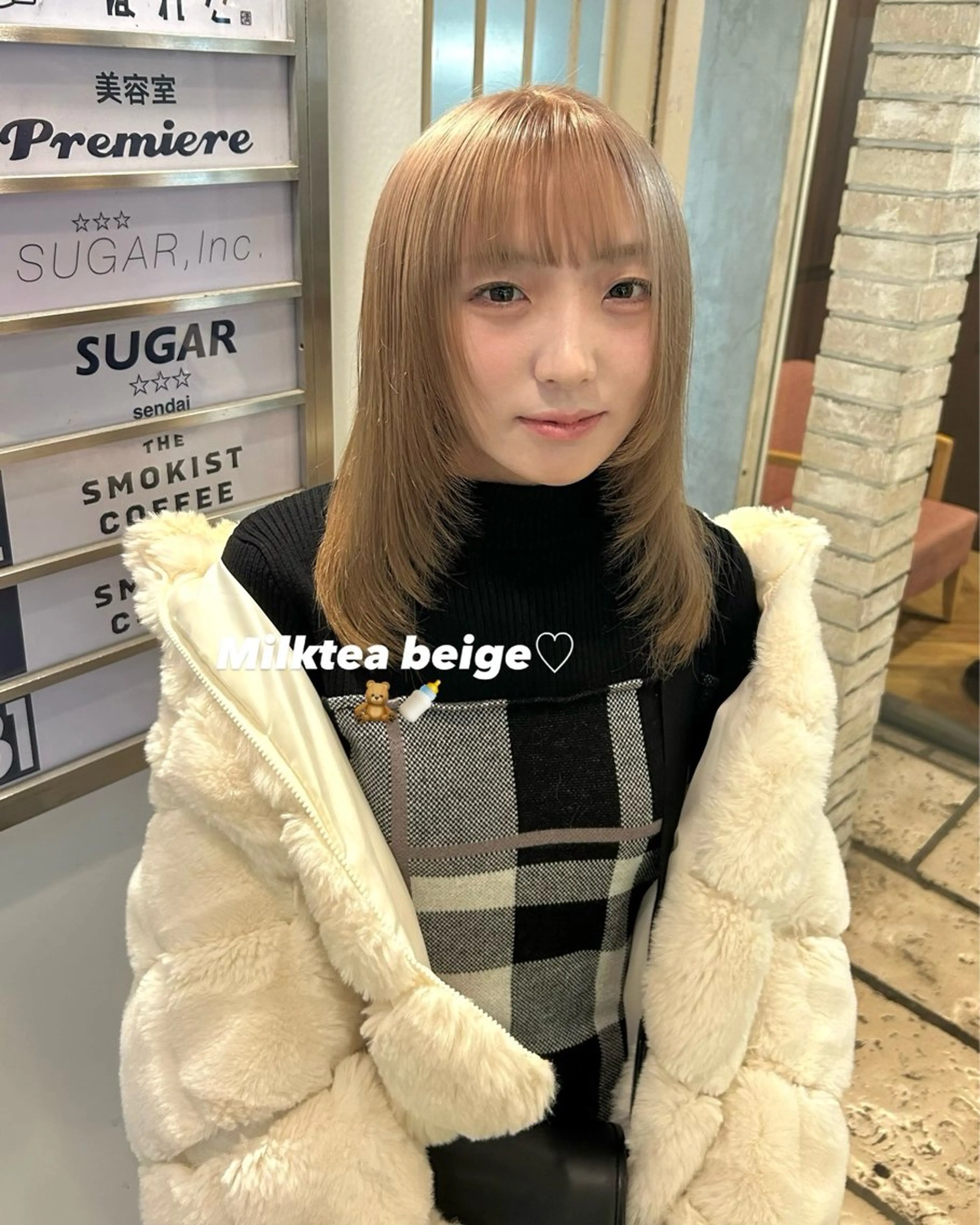 セミロング カラー カット ヘアカラー トリートメント ᴋᴀɴᴀ 🎀のマツエク・マツパデザイン