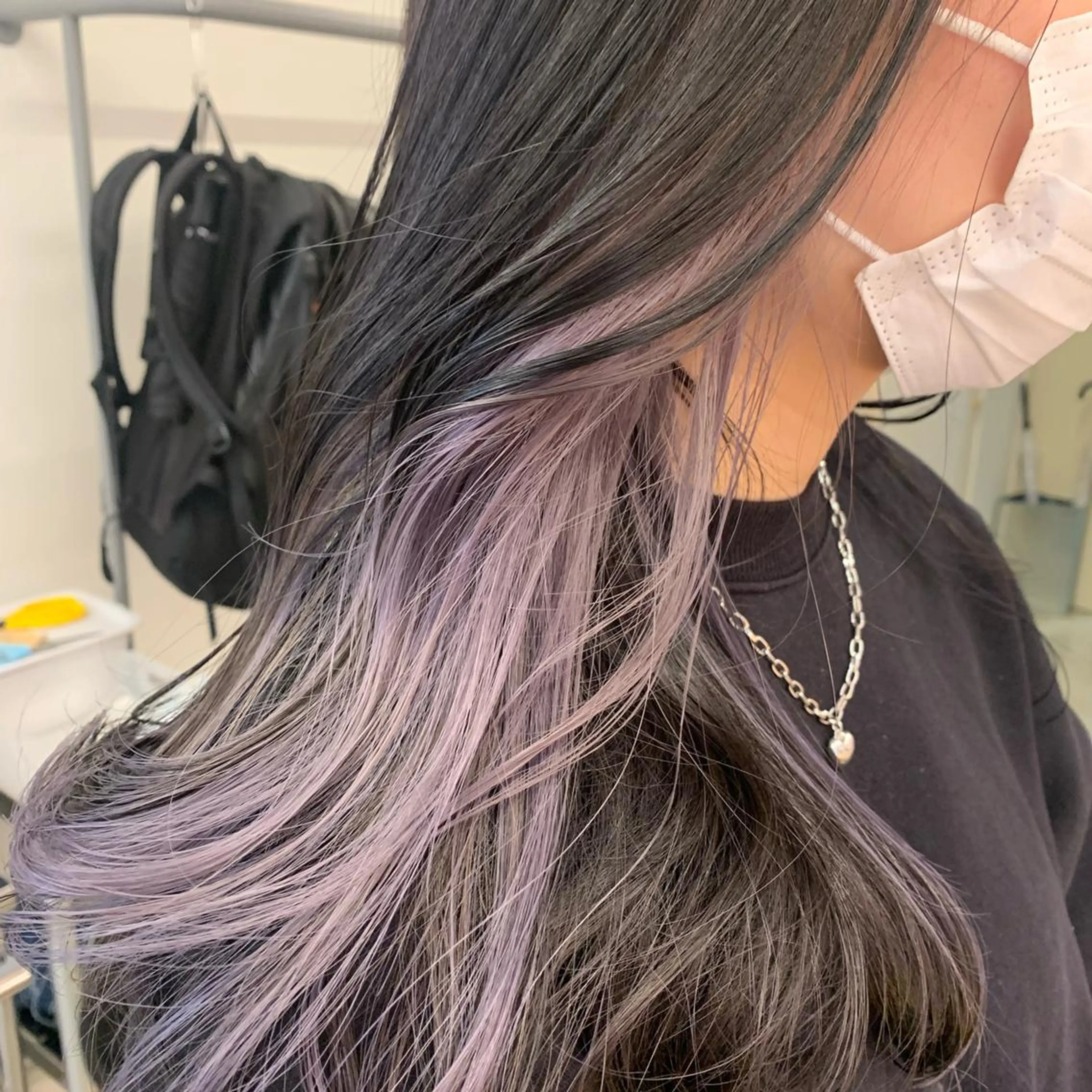 セミロング パープルカラー GLANDINEアリオ札幌店所属・☁️ささきゆや ☁️のヘアスタイル
