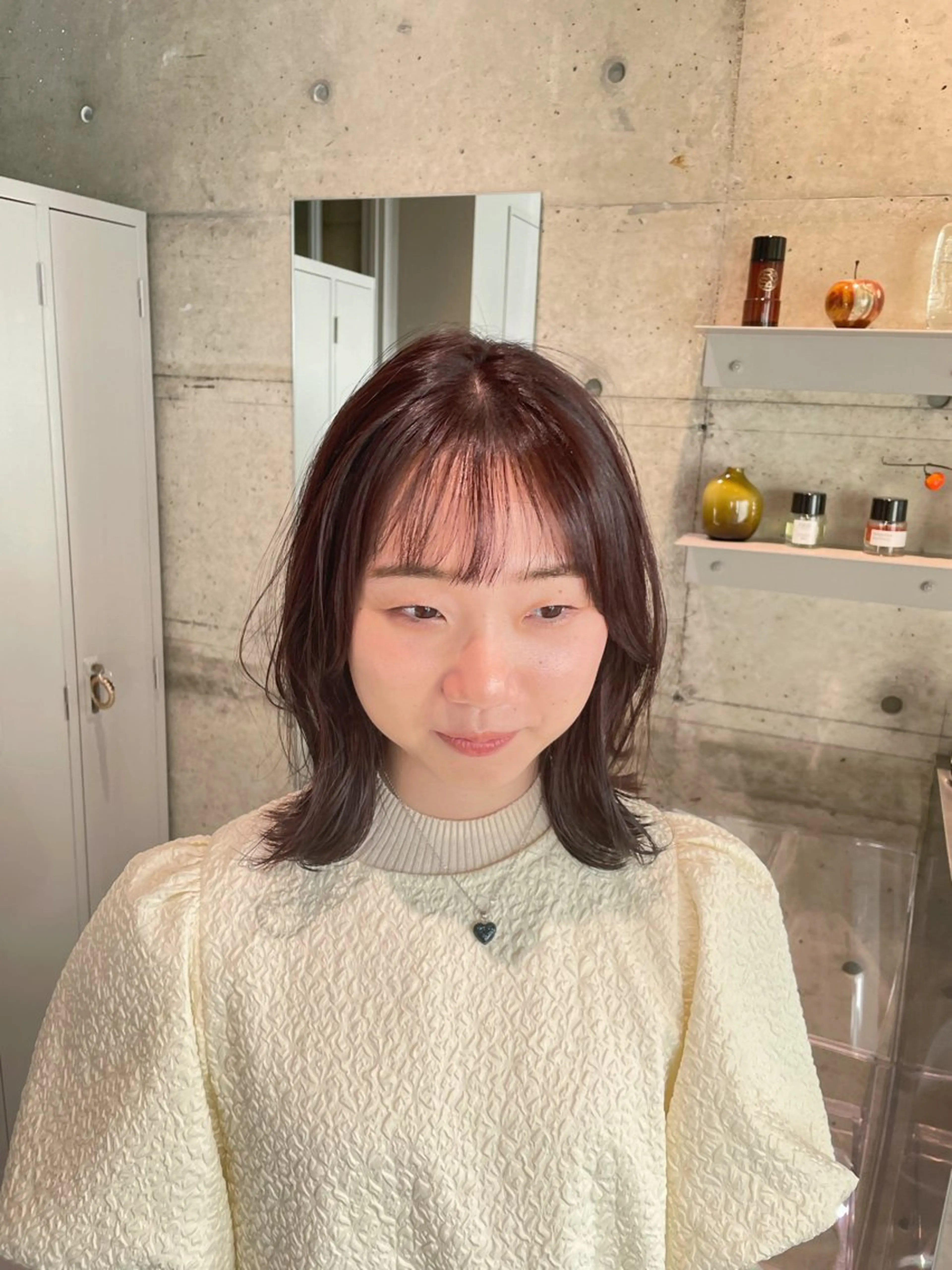 ミディアム カラー IDEN AND TITY所属・ショートモデル募集 yukakoのヘアスタイル