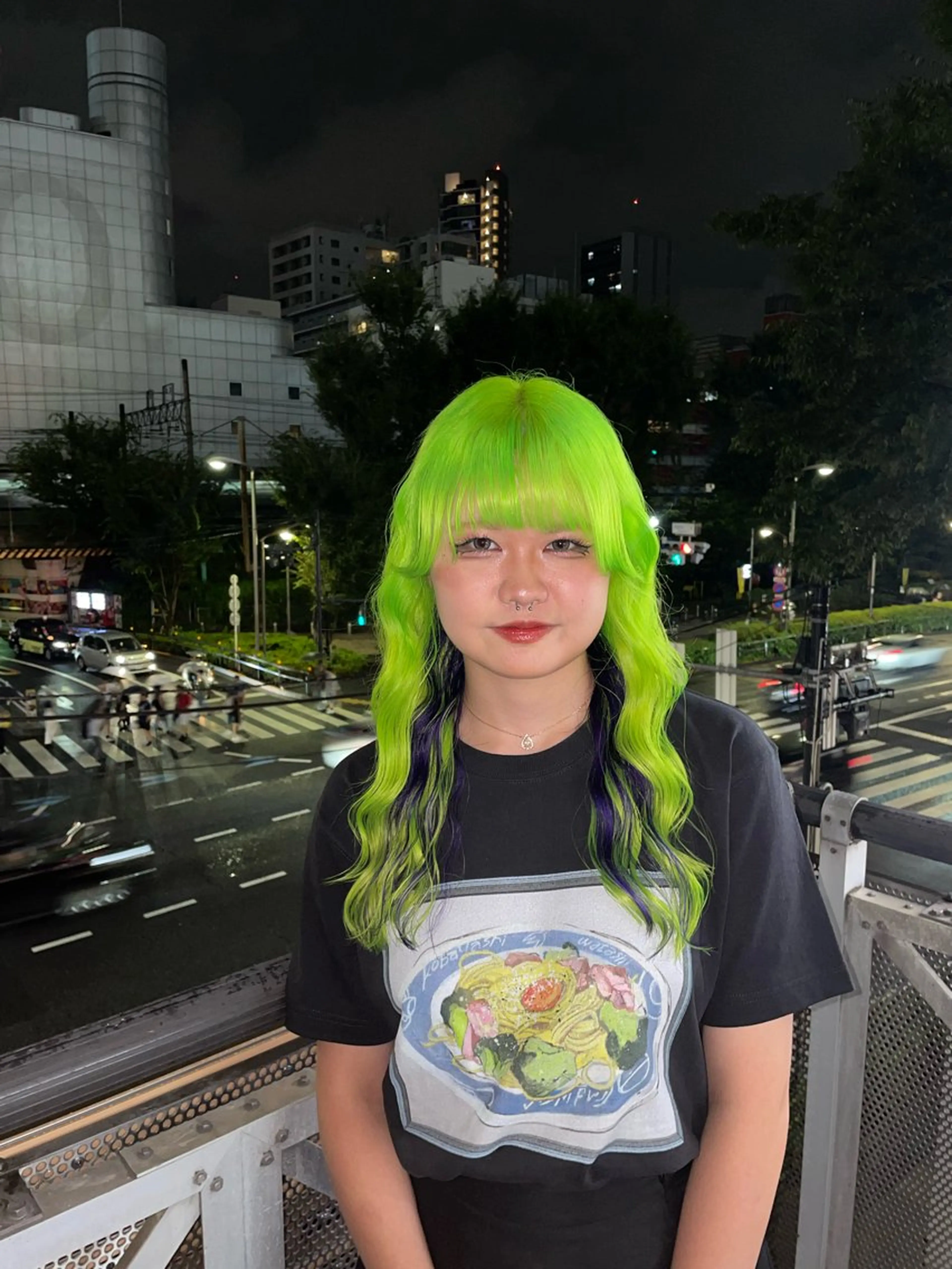 セミロング カラー ヘアアレンジ デザインカラー ヘアカラー driP.by HAVANA所属・ケアブリーチ／パーマ 工藤のヘアスタイル