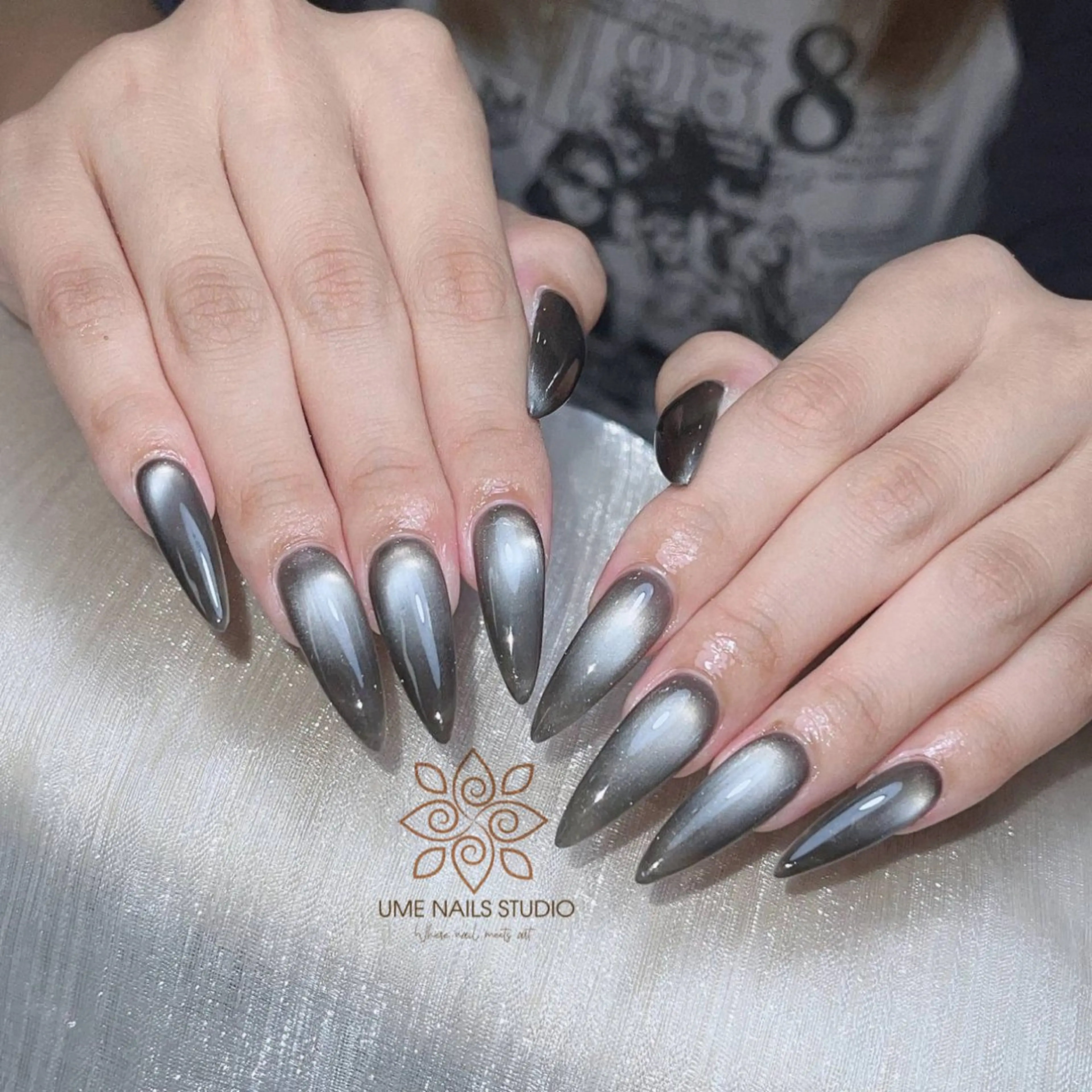 ネイル チークネイル クリアネイル ガーリー キラキラネイル 韓国ネイル ハンドネイル Ume Nail Studioのネイルデザイン