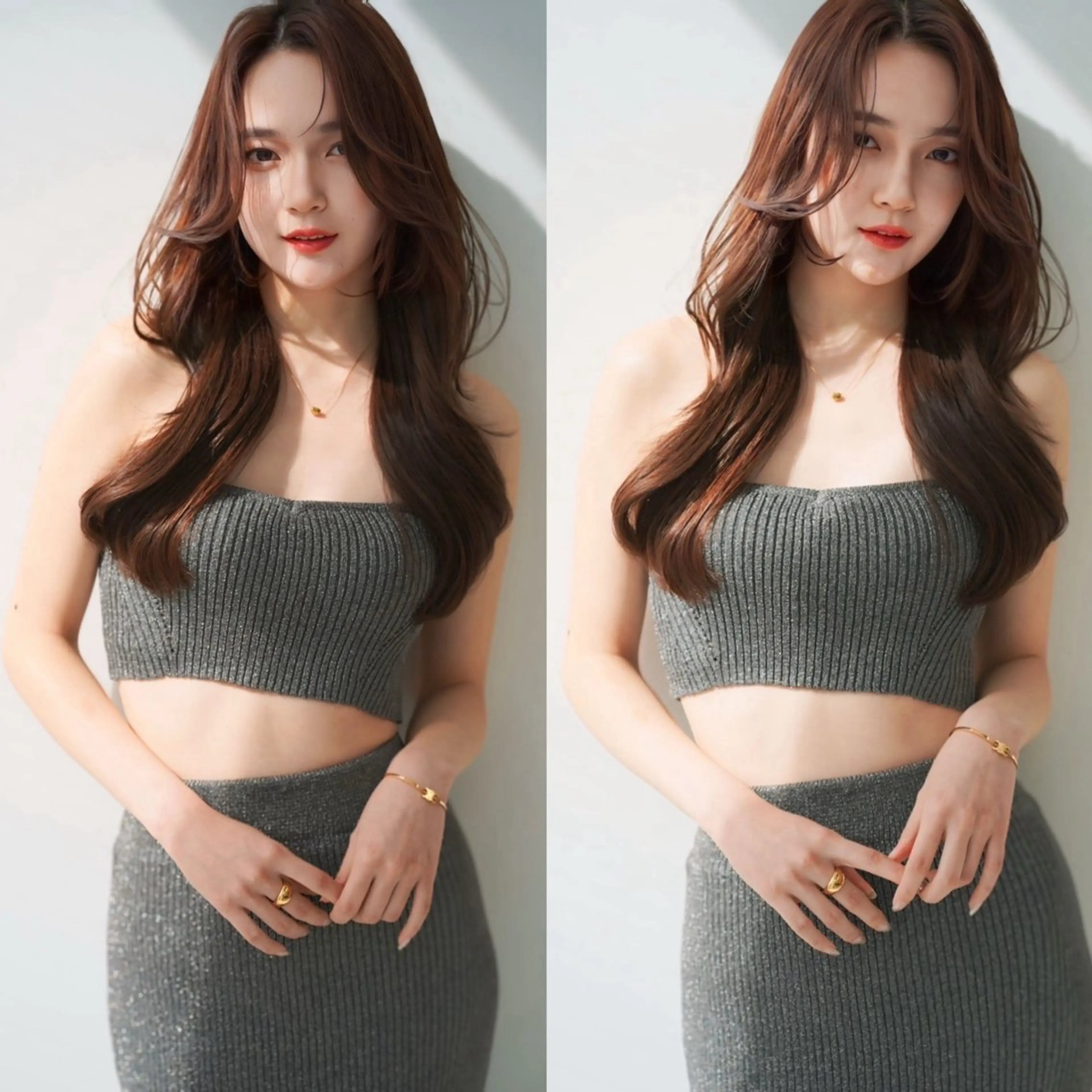 セミロング カラー カット ヘアカラー トリートメント ヘッドスパ ヘアセット 韓国レイヤー/透明感 カラー/髪質改善角所のヘアスタイル