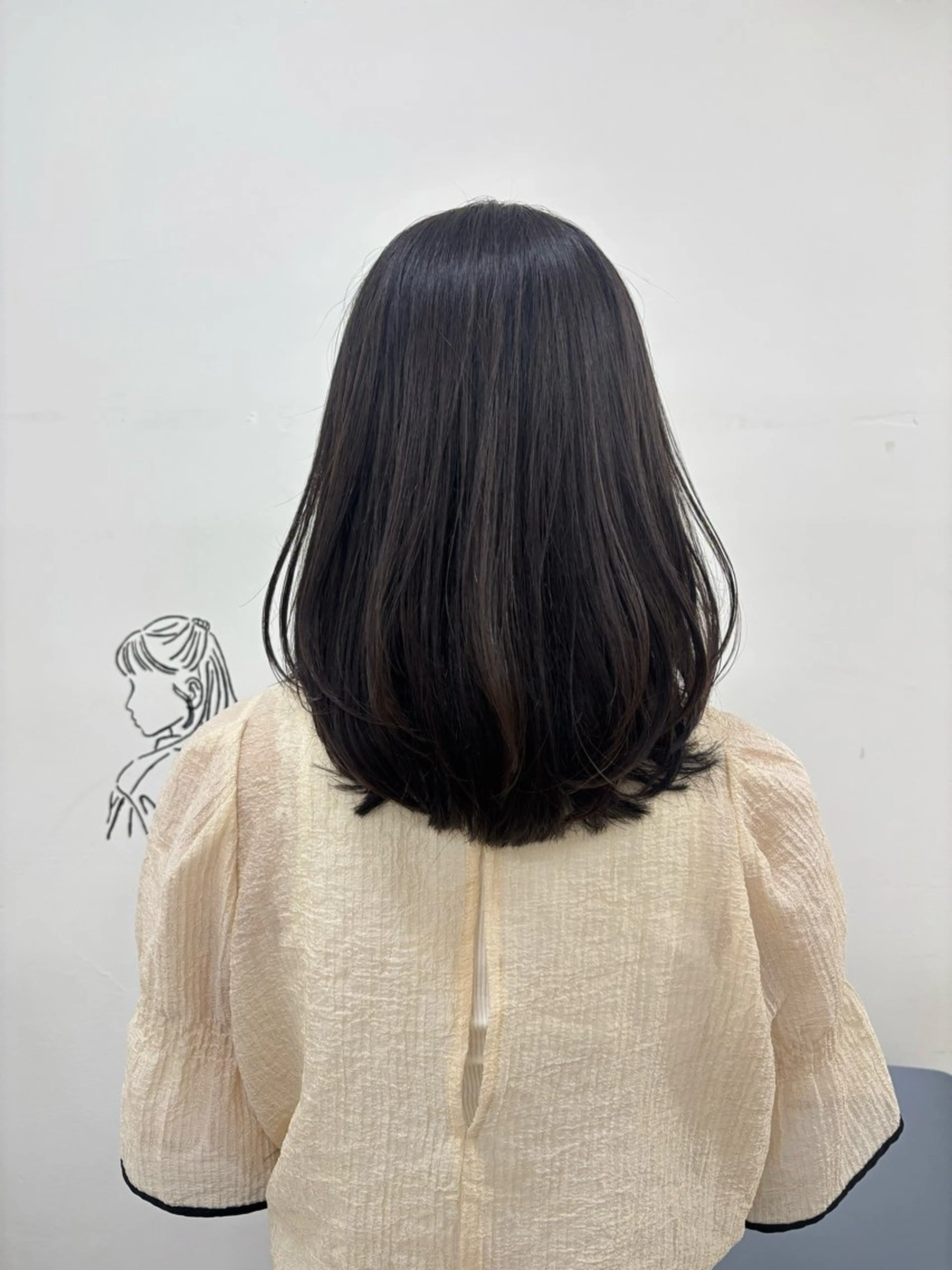 セミロング カラー カット ヘアカラー トリートメント 似合わせ美髪ヘア✨ 天王寺．阿倍野🌈のヘアスタイル