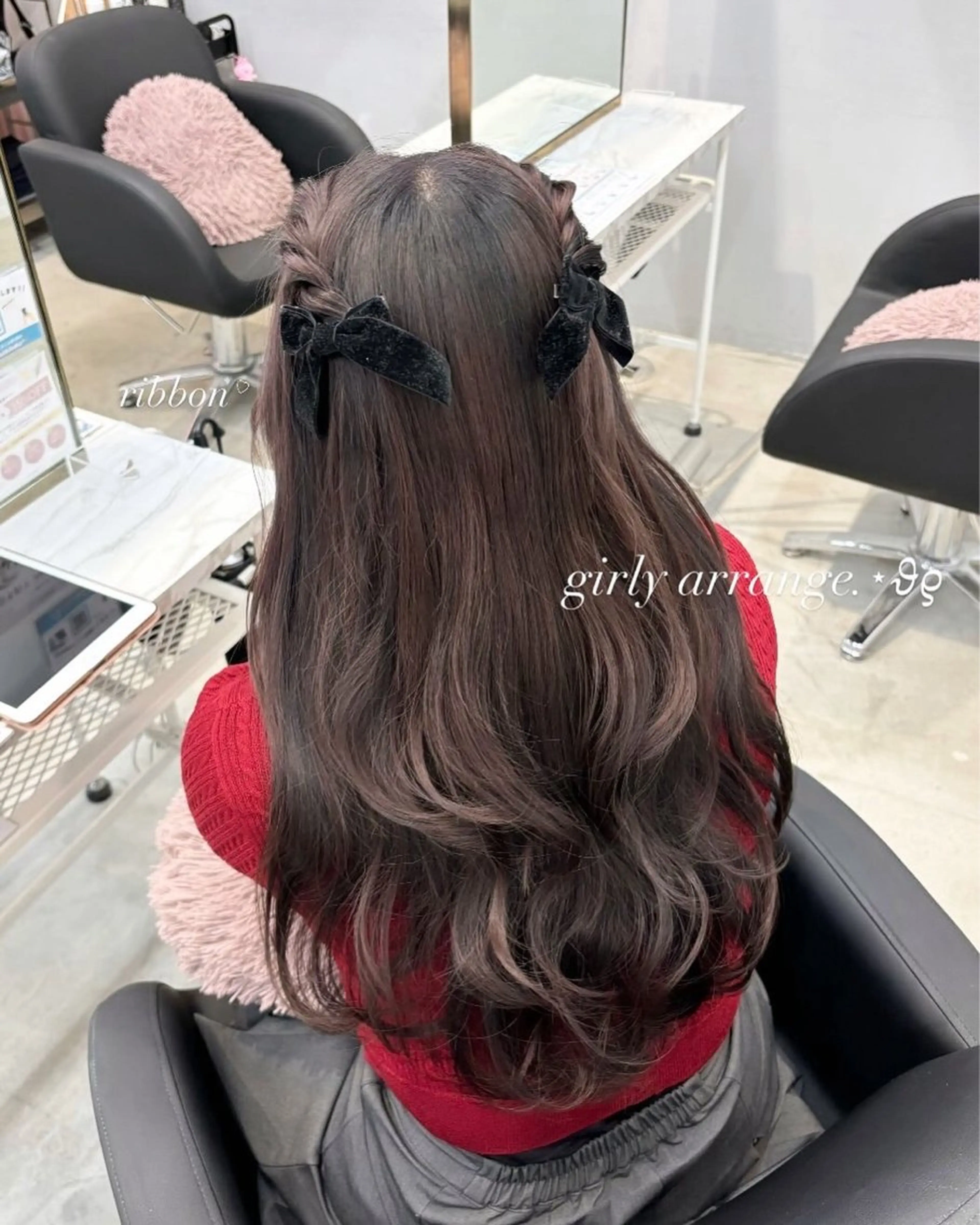 ヘアアレンジ ヘアセット 𝒎𝒐𝒆🩰 名駅/ヘアメ/韓国風のヘアスタイル