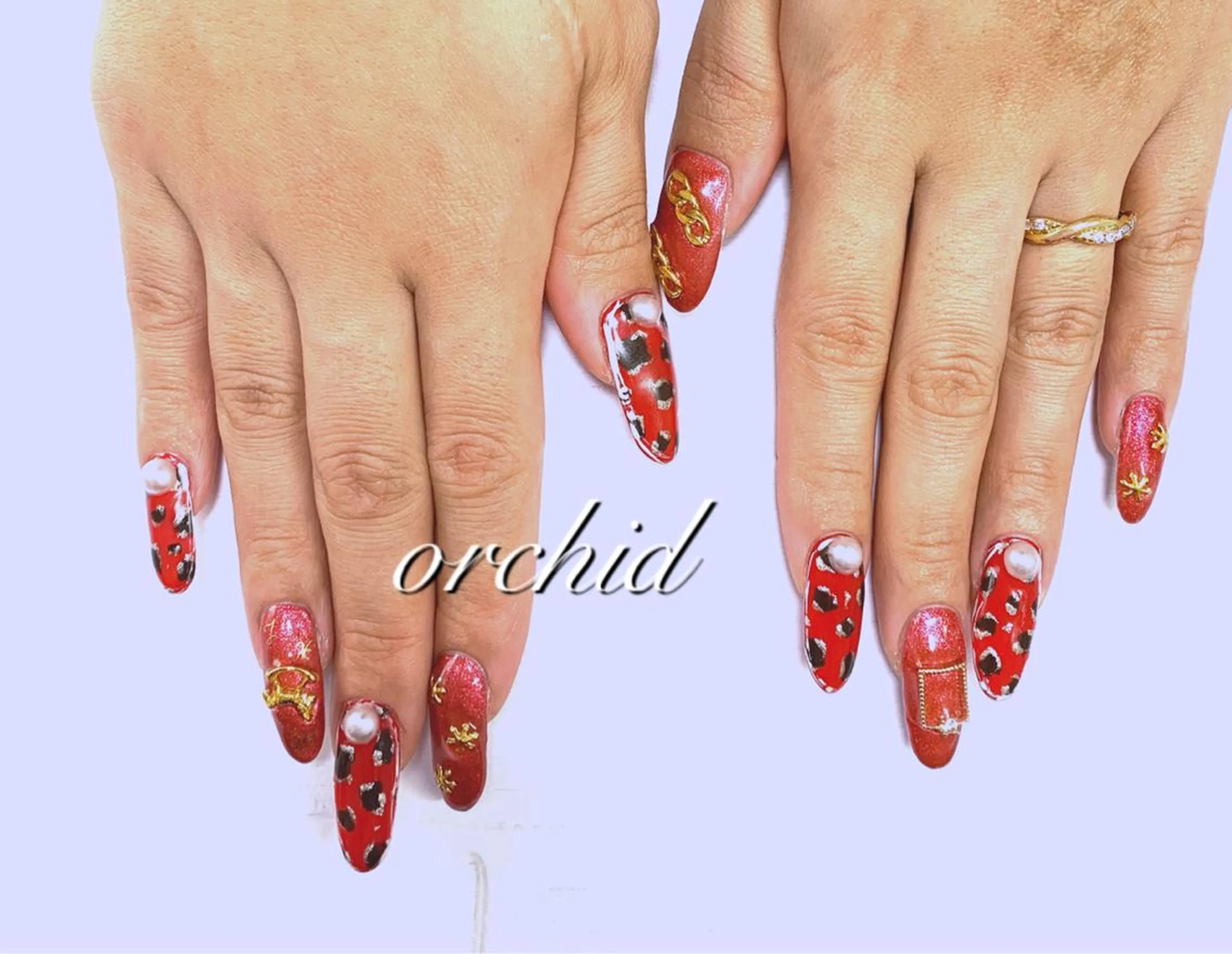 ネイル スカルプネイル orchid ♡オーキッドのネイルデザイン