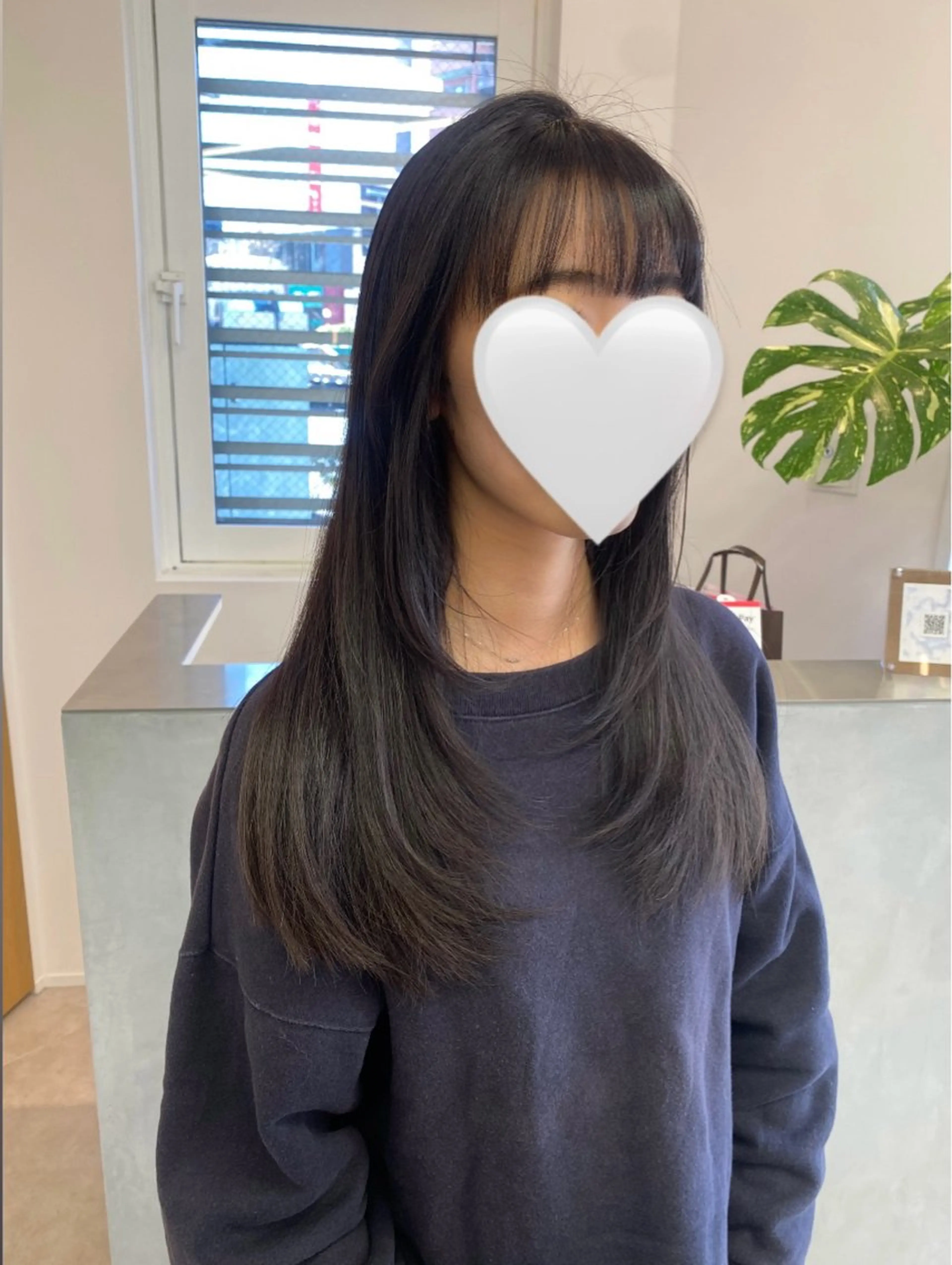 ロング レイヤーカット カット ヘアカラー 濱﨑 紅葉のヘアスタイル