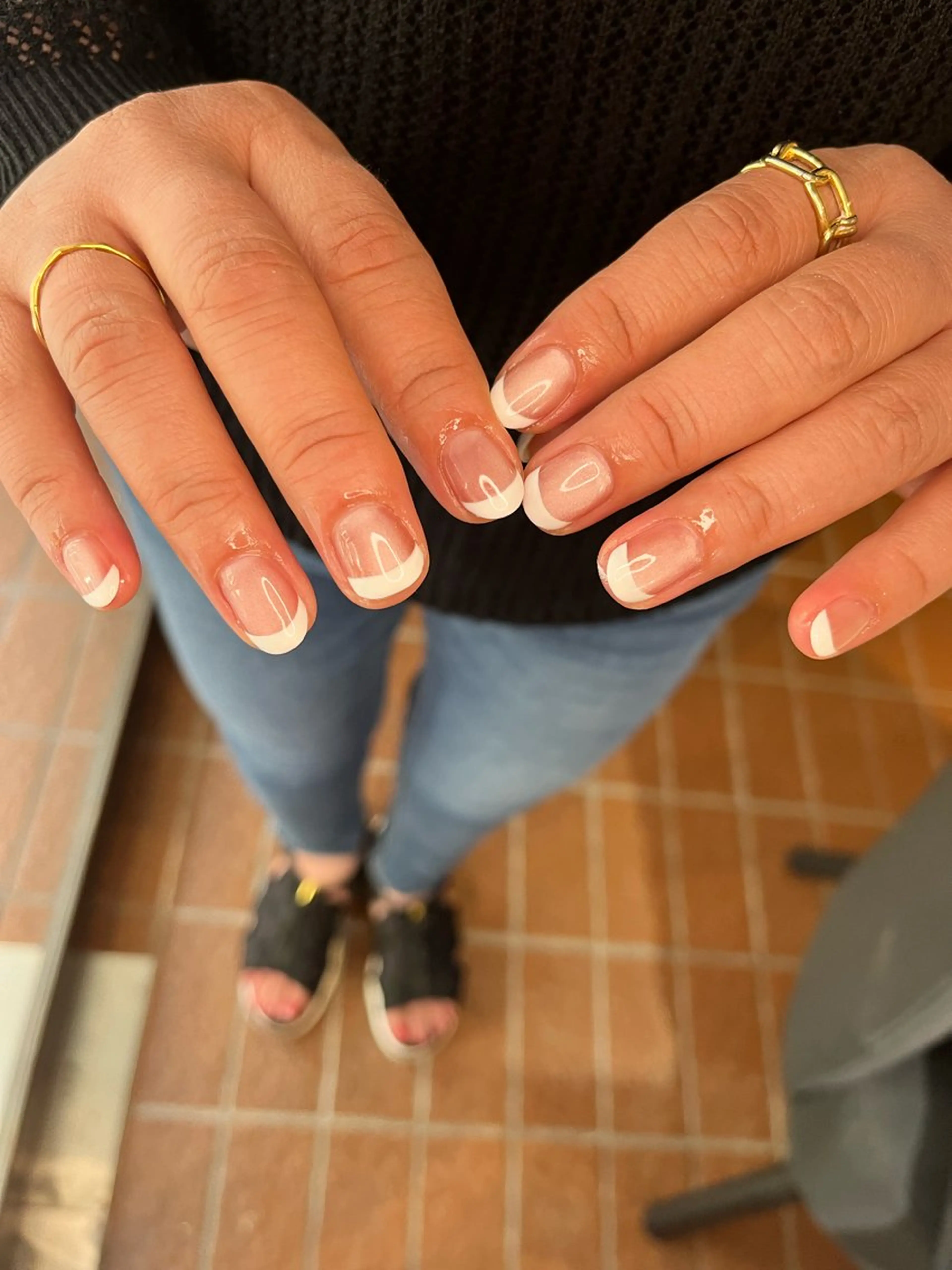 ネイル フレンチネイル ピンク ハンドネイル ballie／小野原 なつみのネイルデザイン