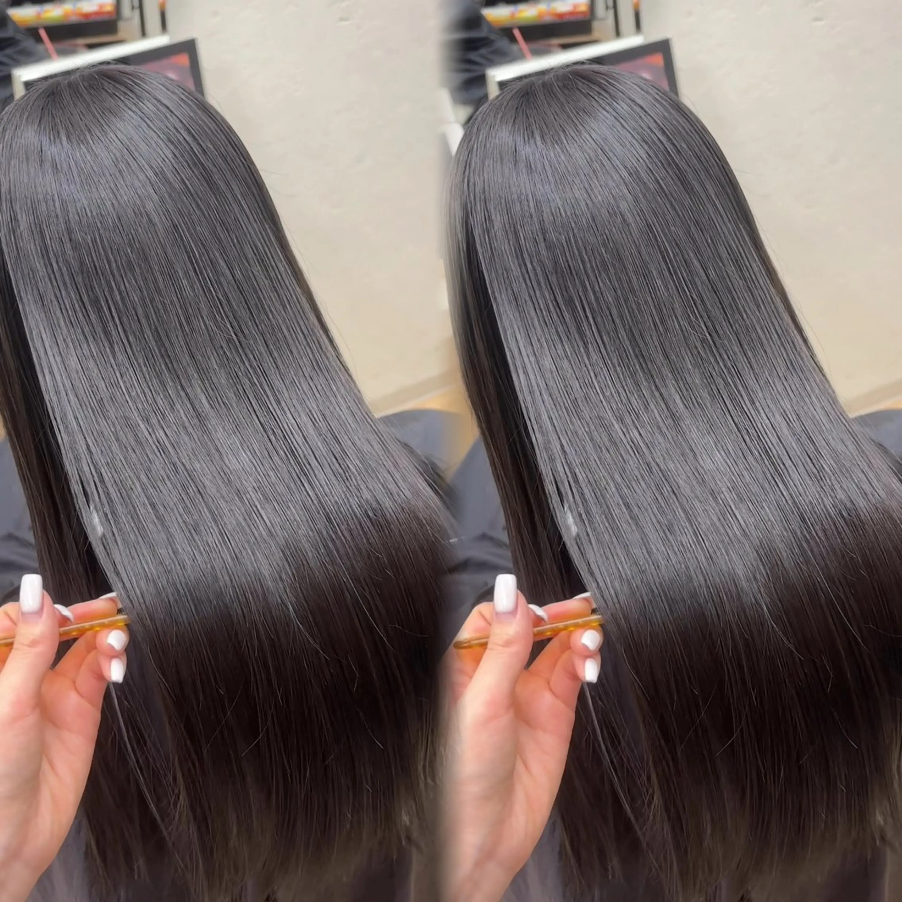 セミロング トリートメント ヘアカラー トリートメント 吉成 葉南のヘアスタイル