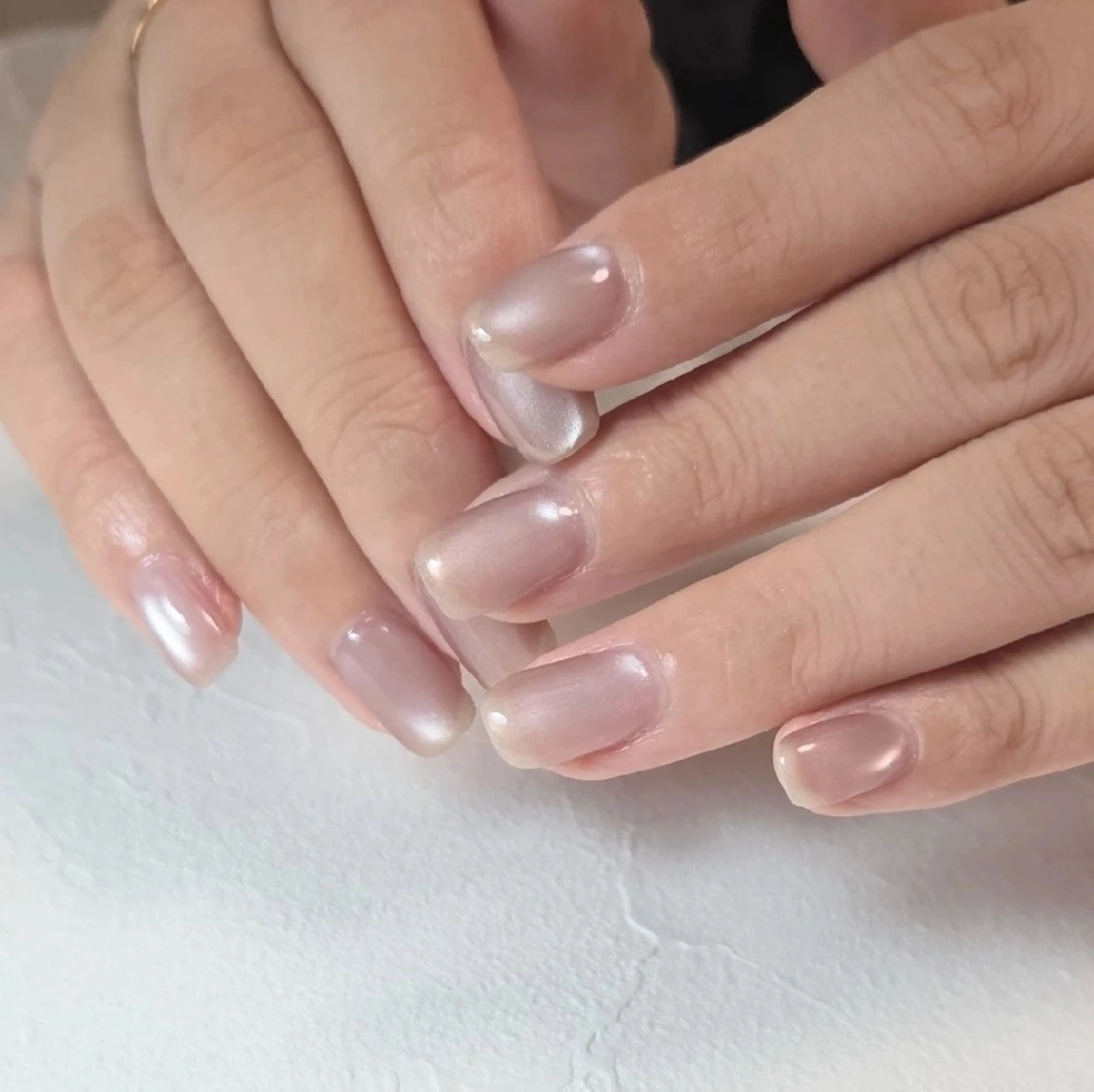 ネイル マグネットネイル ピンク パープル ハンドネイル nail salon cocoru.のネイルデザイン