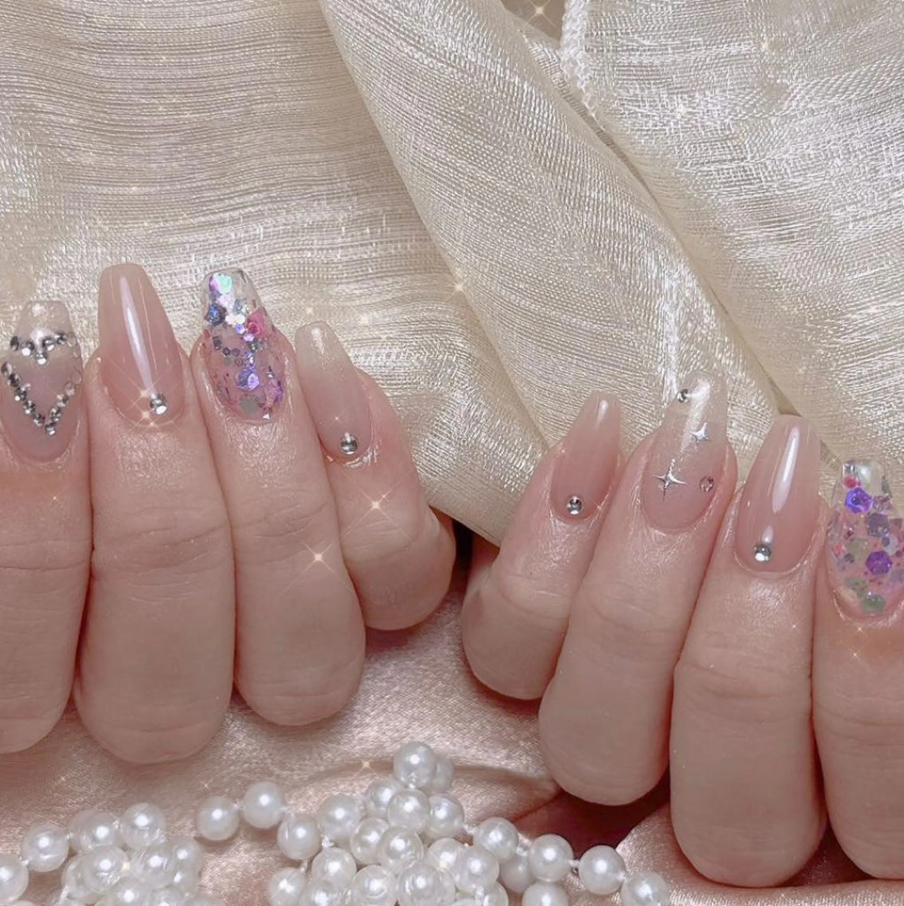 ネイル ハンドネイル 🦋桃子 🦋のネイルデザイン