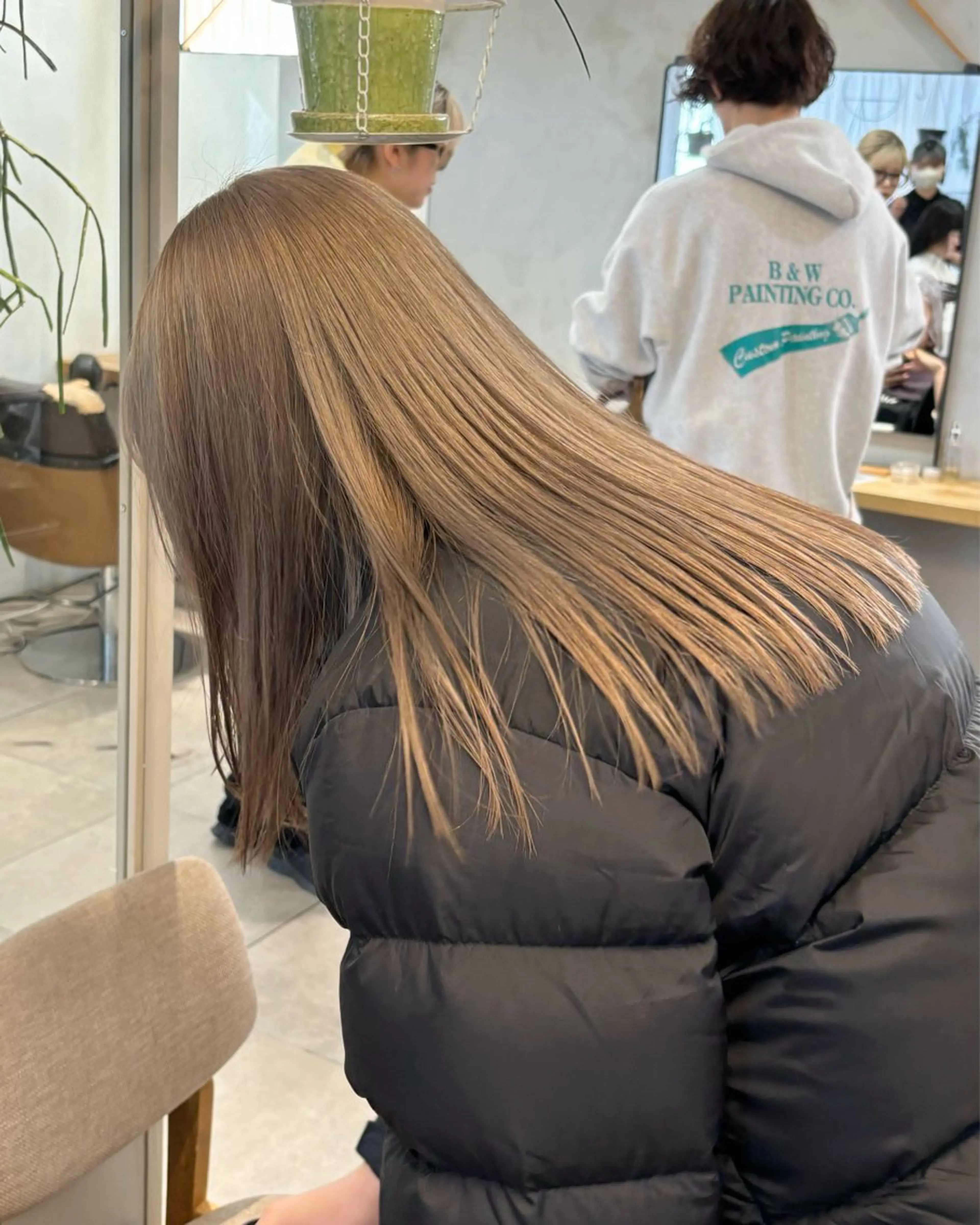 ミディアム カラー カット ヘアカラー トリートメント オリーブ/縮毛🐇 Natsuno🩰のヘアスタイル