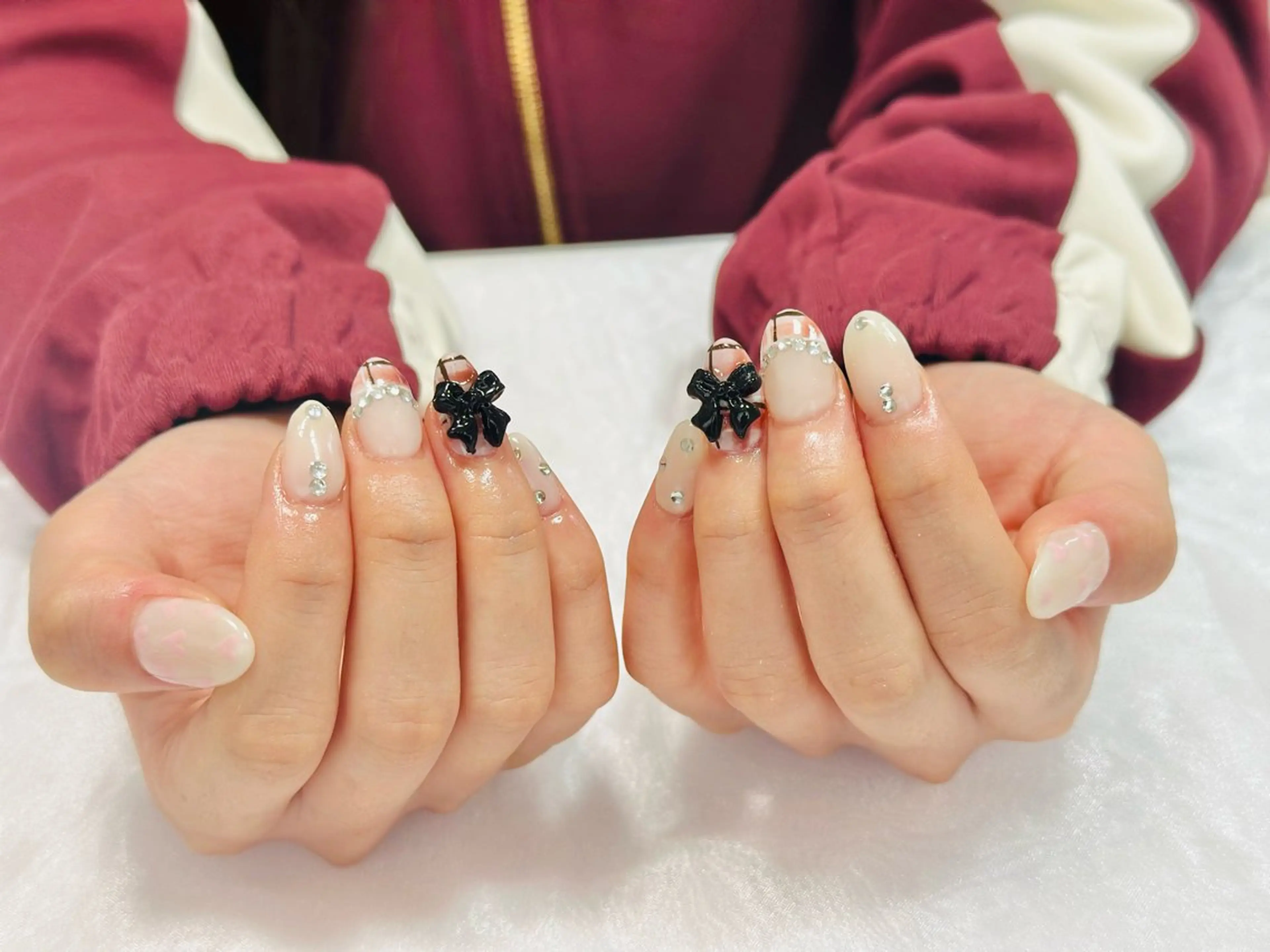 ネイル ハート 持ち込み nailsalon oluoluのネイルデザイン
