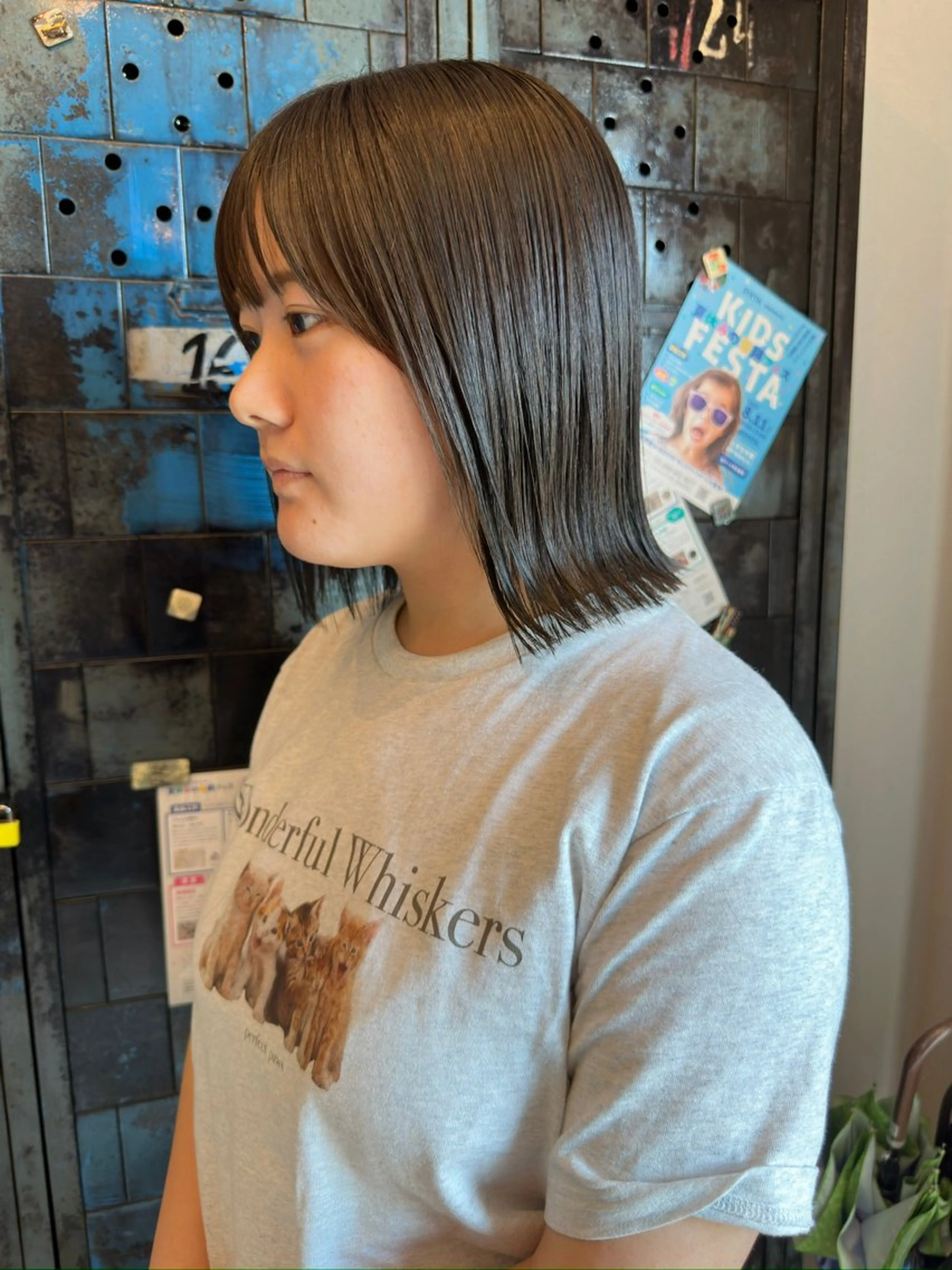 ミディアム カット ヘアカラー トリートメント 尾山 敦史のヘアスタイル