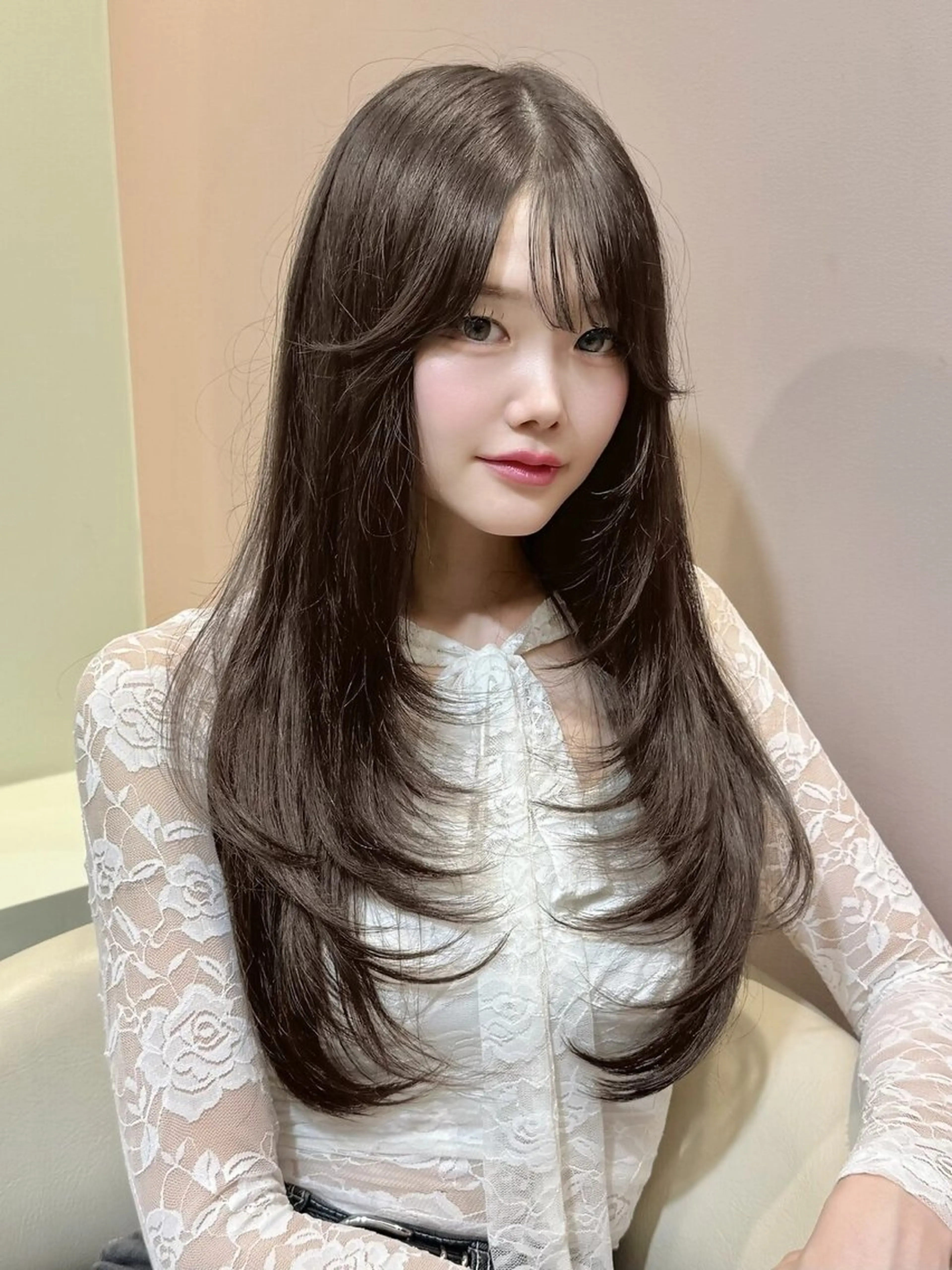 ロング レイヤーカット 韓国トレンドヘア🐥 こうすけのヘアスタイル