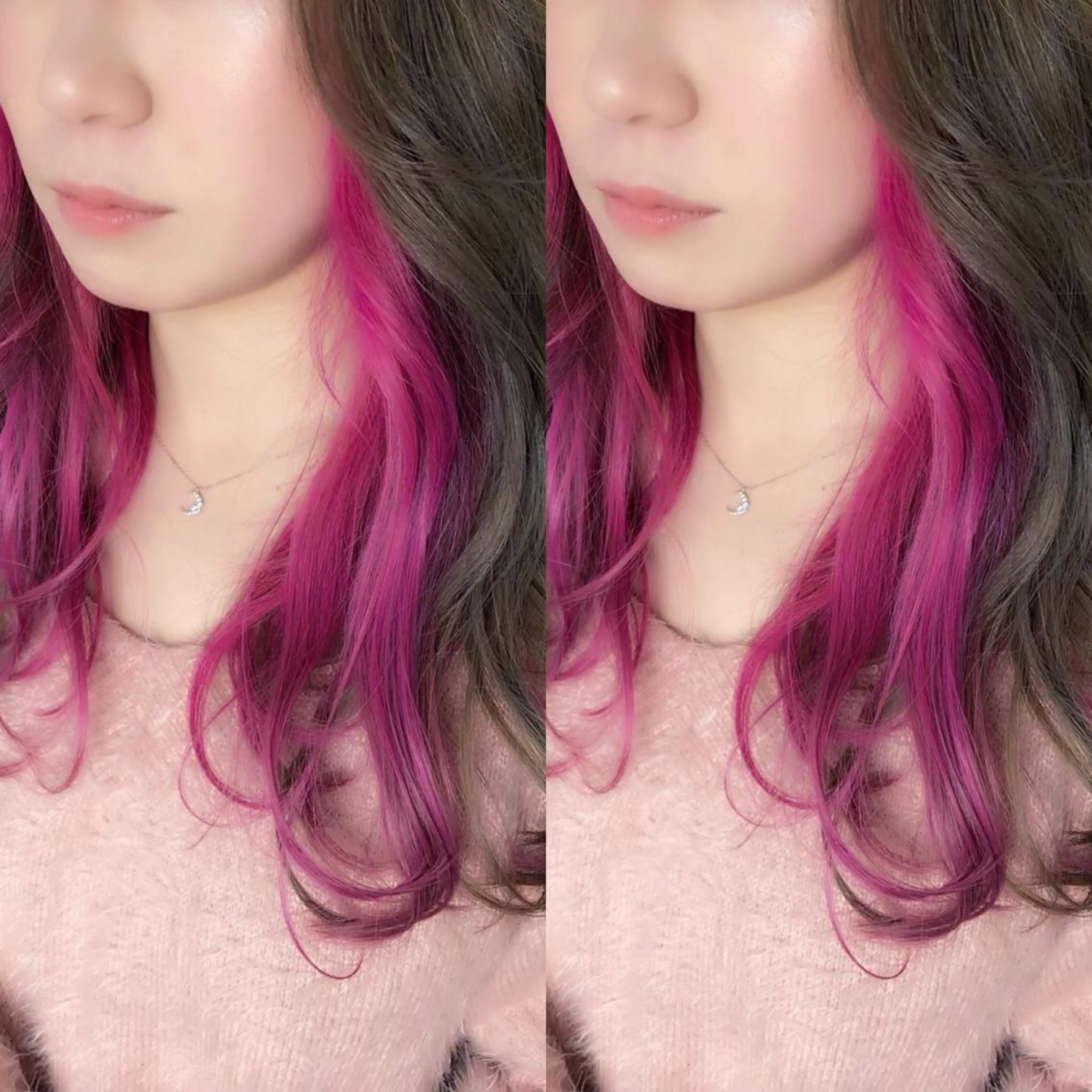 ロング カラー ネイル ブリーチ グレージュ インナーカラー ピンクカラー ピンク しゅうさん🍝 麻田秀太郎のヘアスタイル