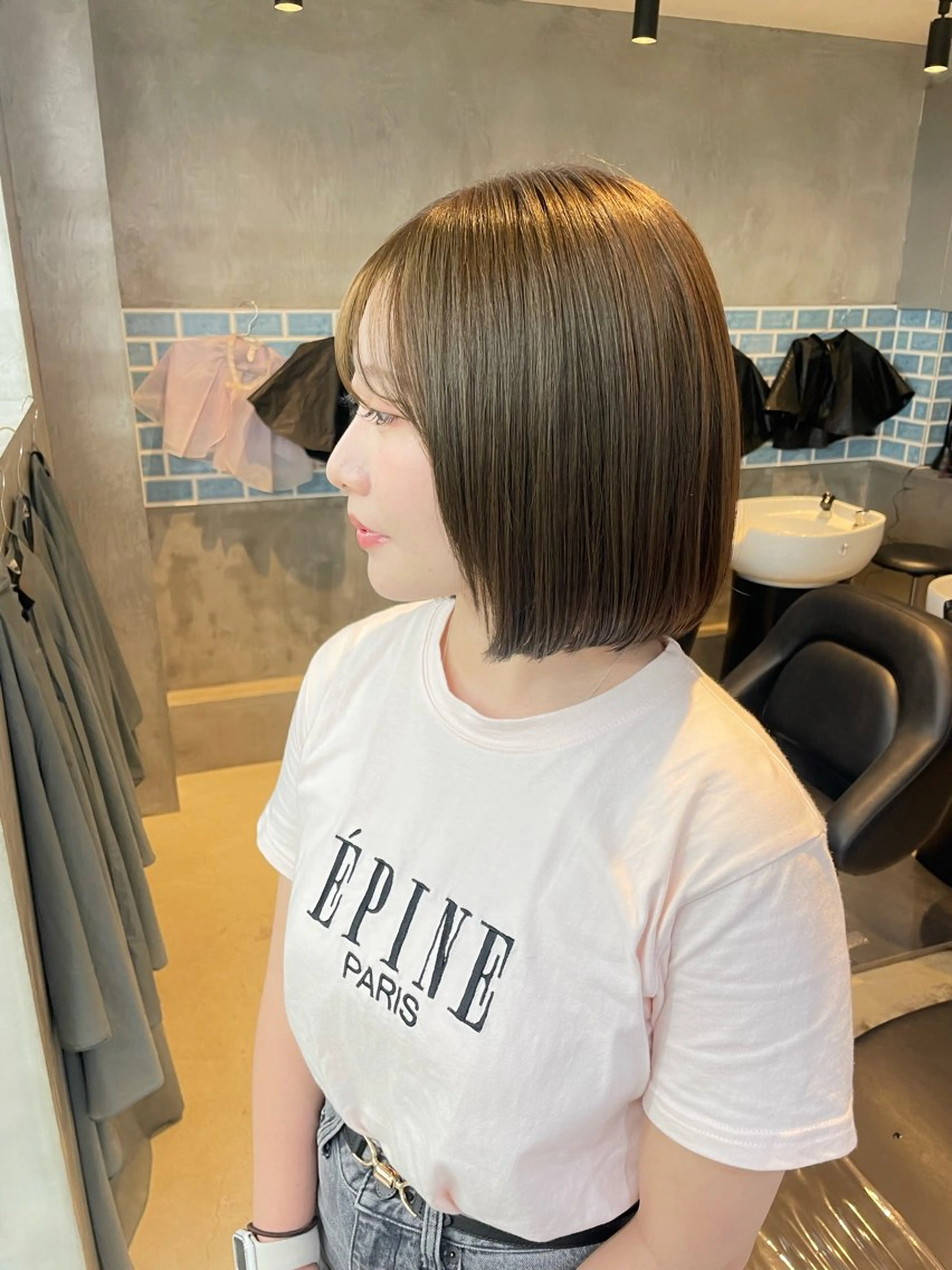 ミディアム ヘアカラー 🐰ほのか /透明感カラーのヘアスタイル