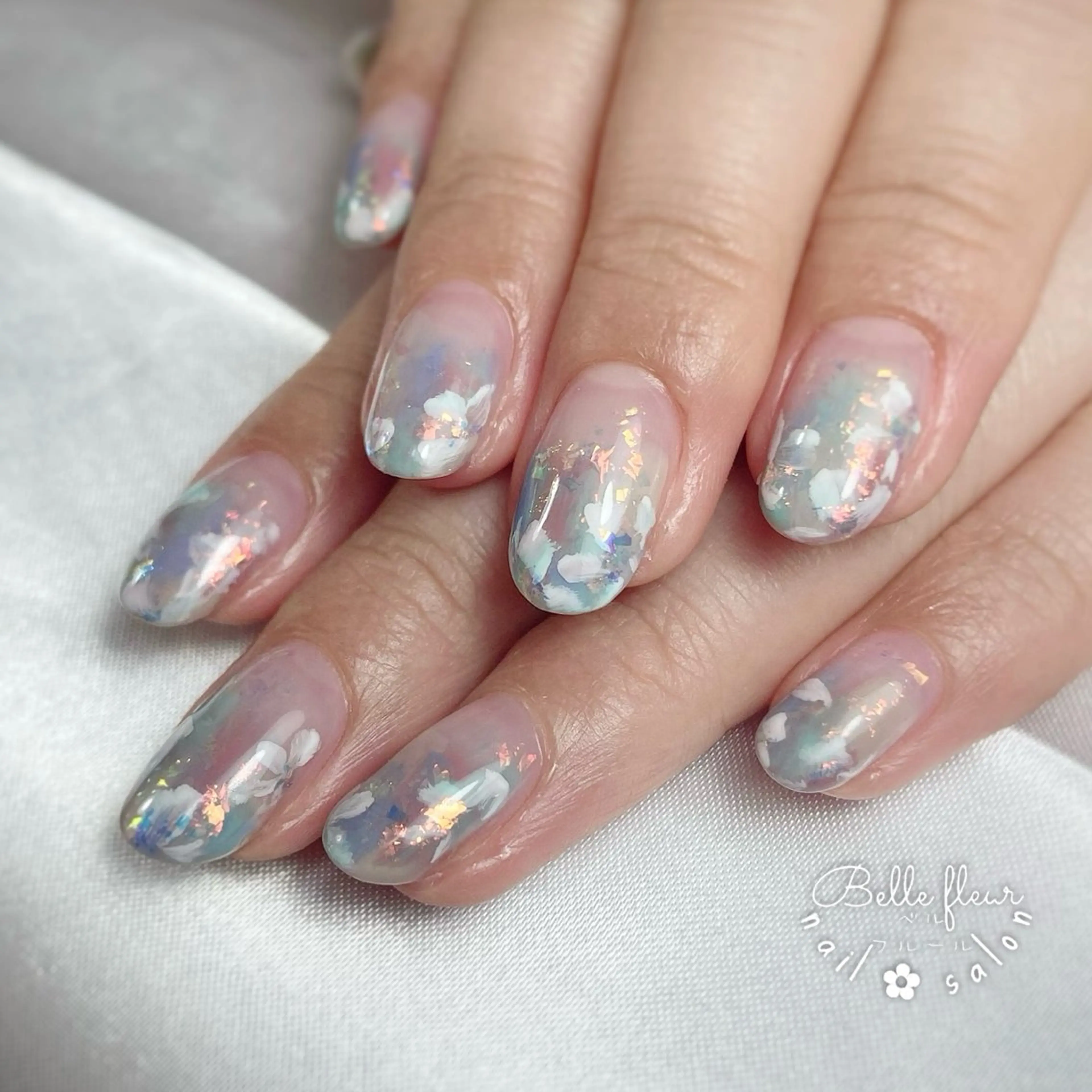 ネイル フラワーネイル ﾈｲﾙｻﾛﾝ Bellefleurのネイルデザイン