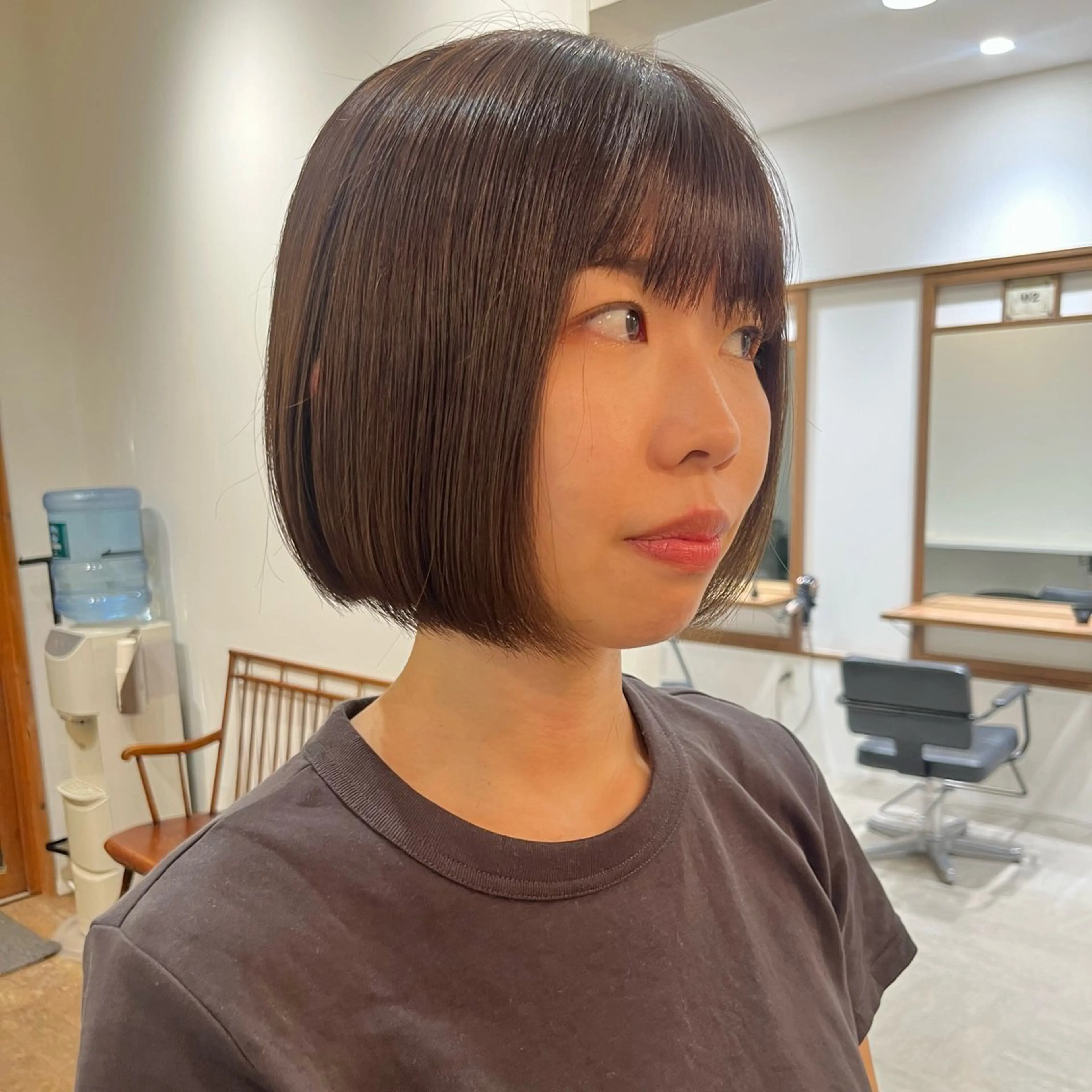 ミディアム カラー ヘアアレンジ ブリーチ ボブ トリートメント カット ヘアカラー トリートメント 無料カットモデル‪✨ ✂️Nanami🌷のヘアスタイル