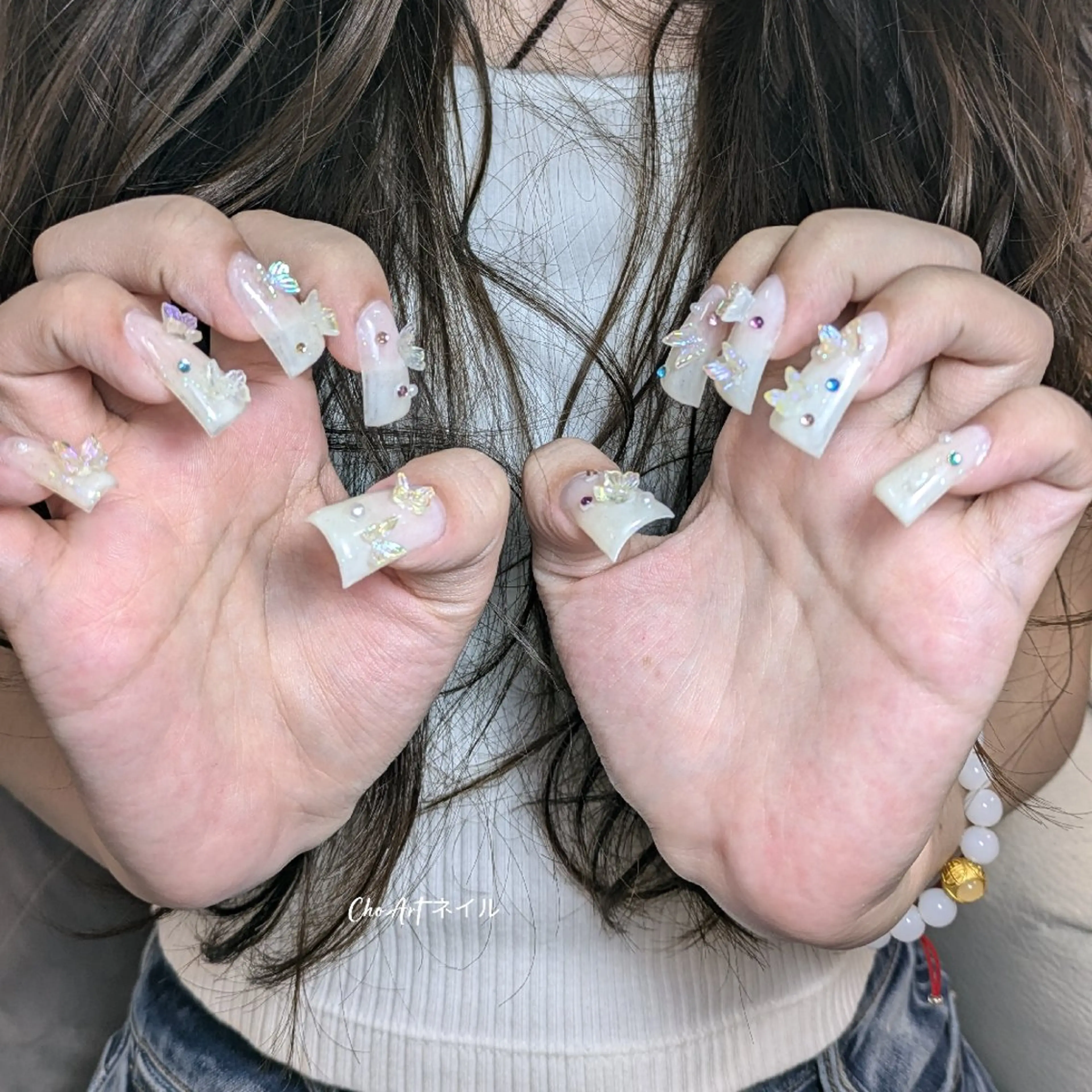 ネイル アートネイル 長さ出し ネイルチップ Cho Artネイル所属・Cho Art ネイルのネイルデザイン