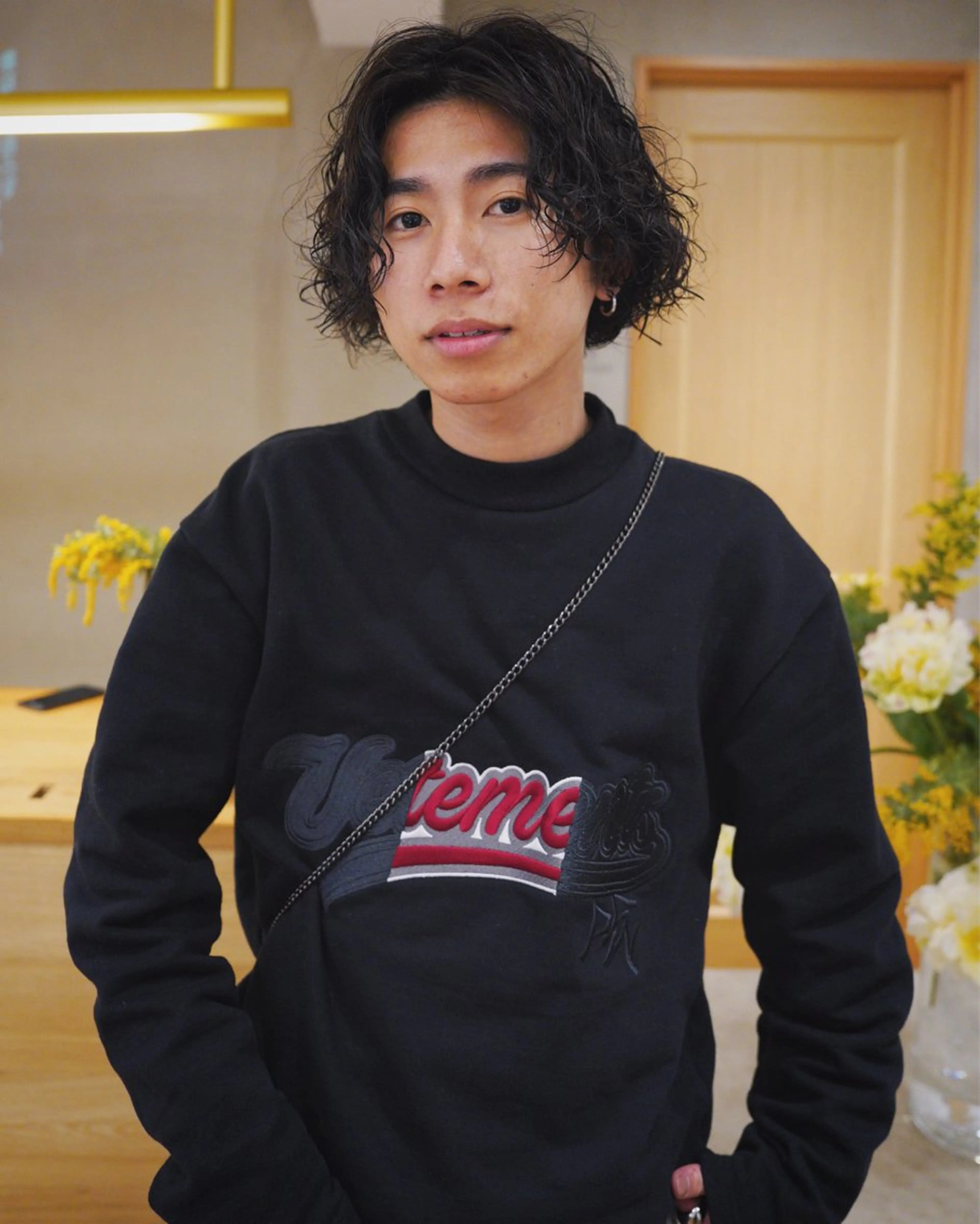 メンズ センターパート 田形清流のヘアスタイル