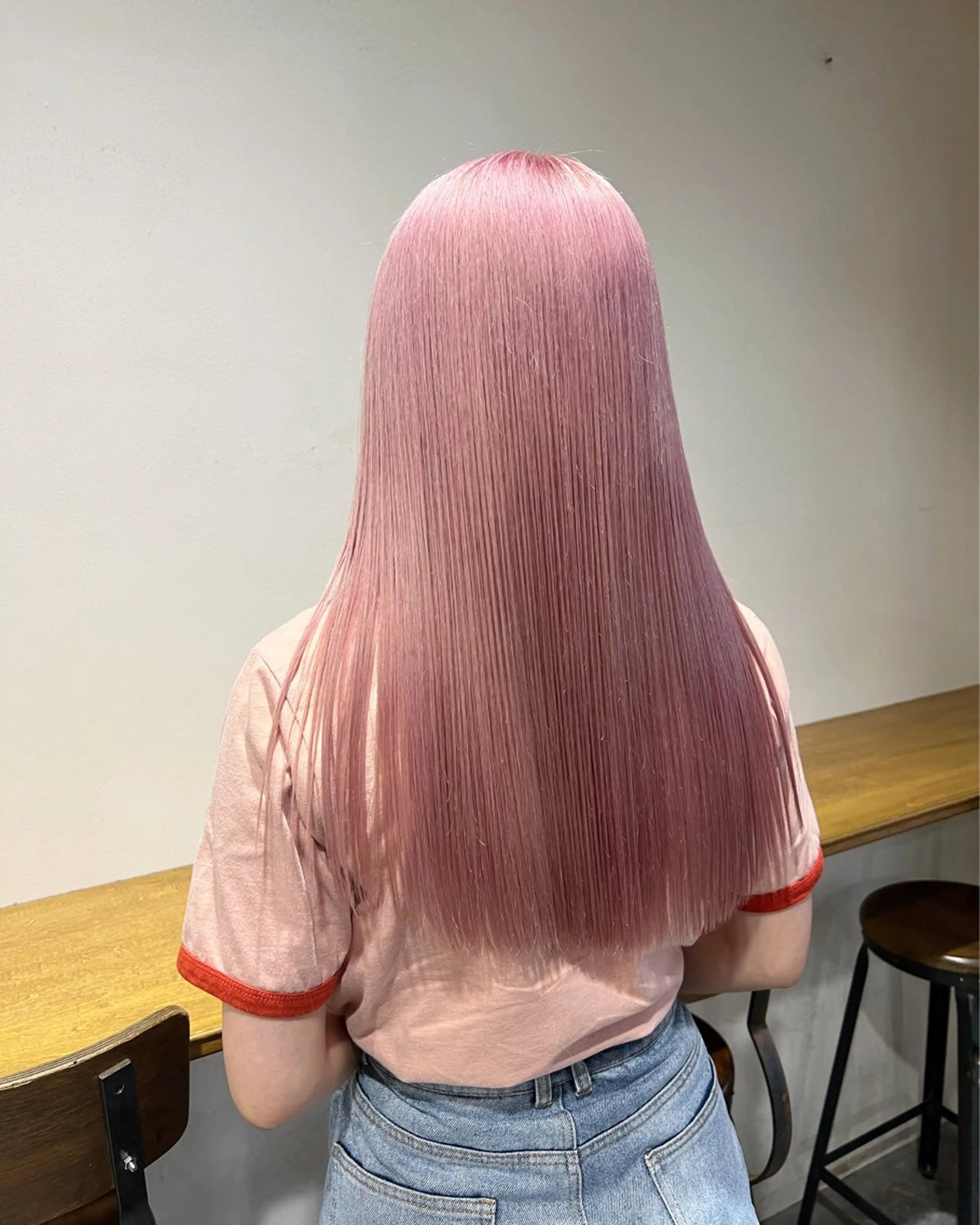 セミロング カラー ヘアアレンジ ピンクカラー ヘアカラー トリートメント ヘアセット 金子 廉のヘアスタイル