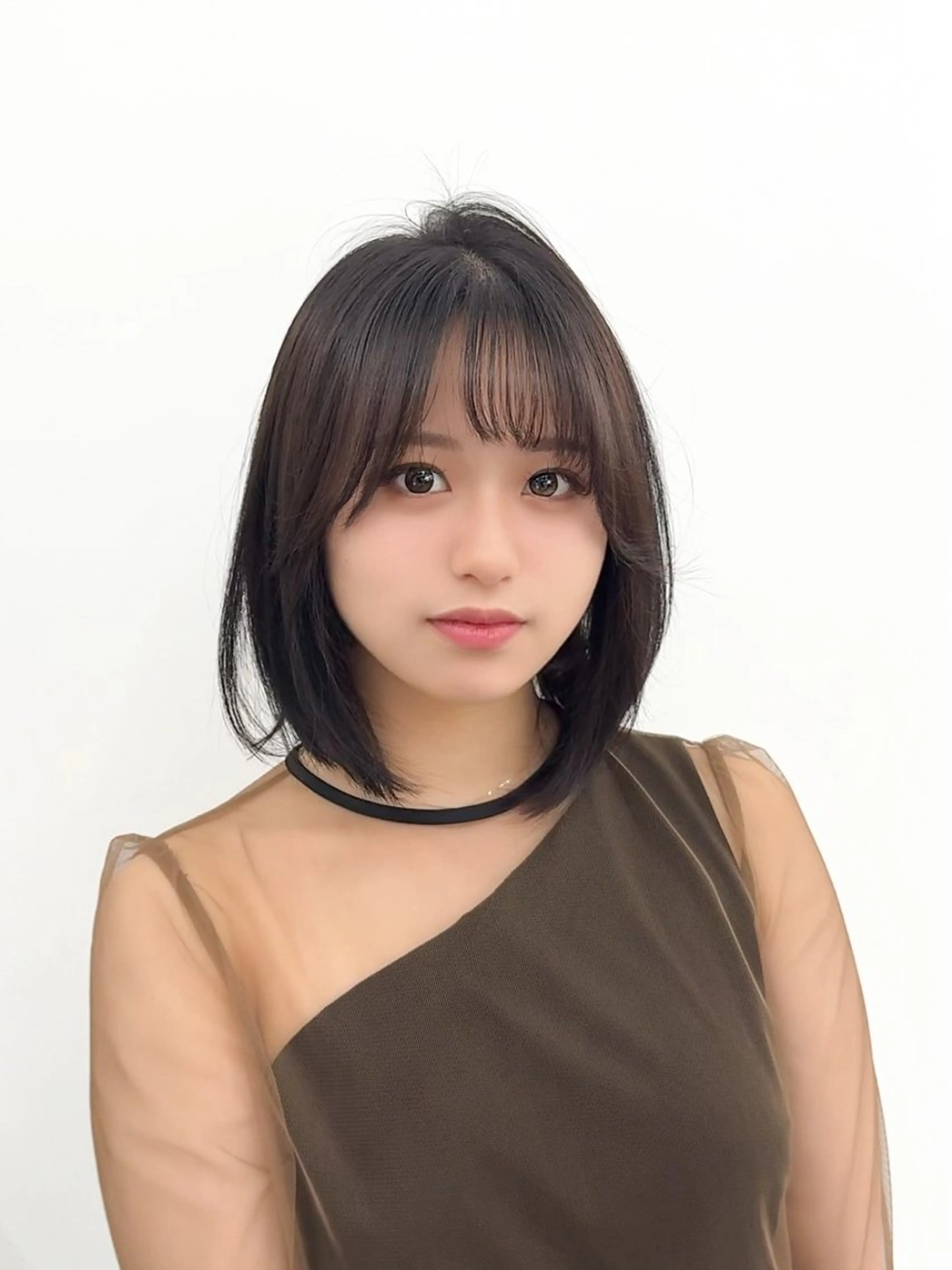ミディアム カラー ヘアアレンジ カット ヘアカラー ヘアセット 最小顔周りカット/ くびれヘア/窪田洸希のヘアスタイル