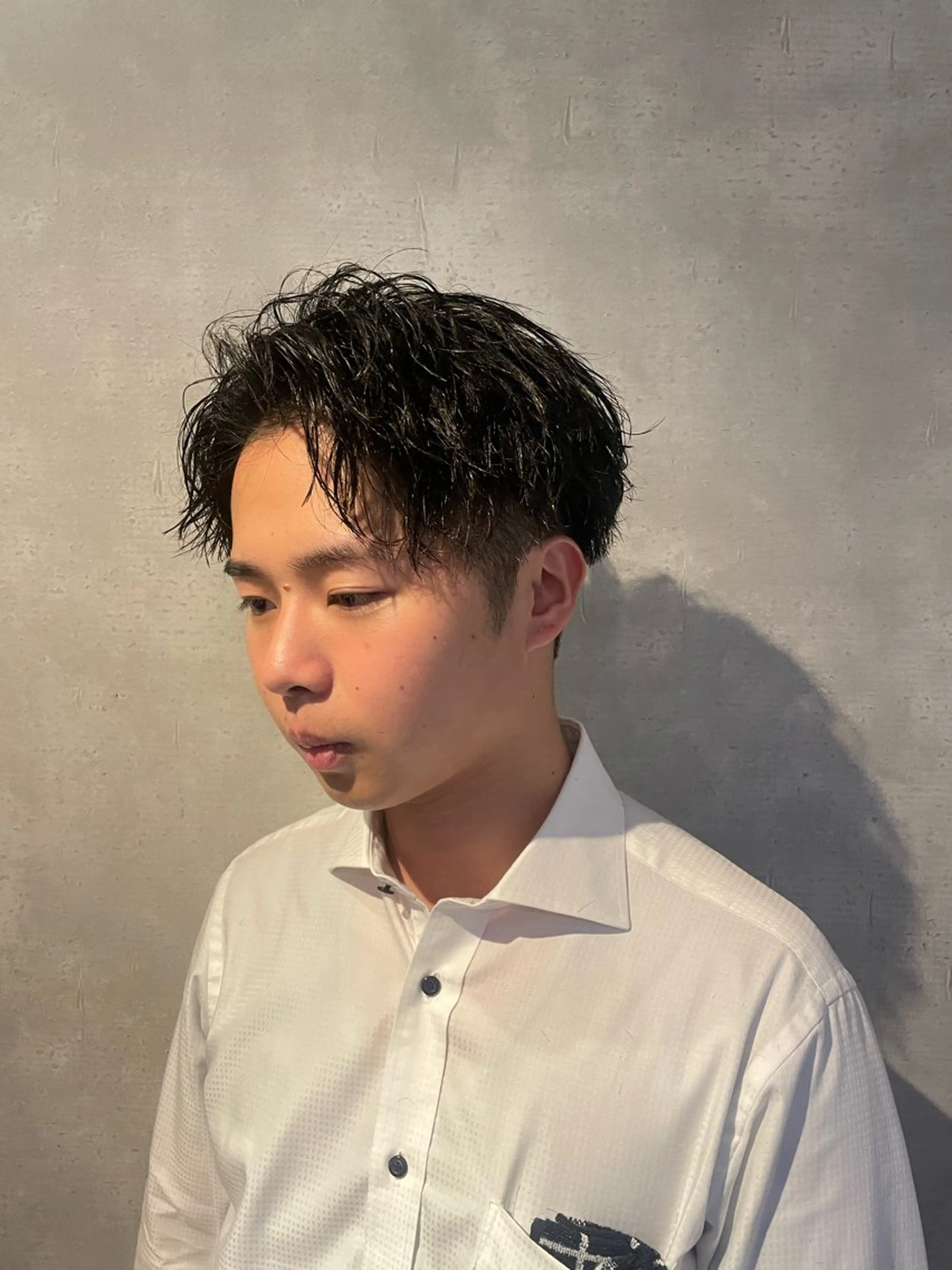 パーマ メンズ メンズパーマ ツーブロック カット パーマ ヘアセット フリーランスシェアサロンルレイル所属・心斎橋/メンズ /ルレイル/地形真希のヘアスタイル
