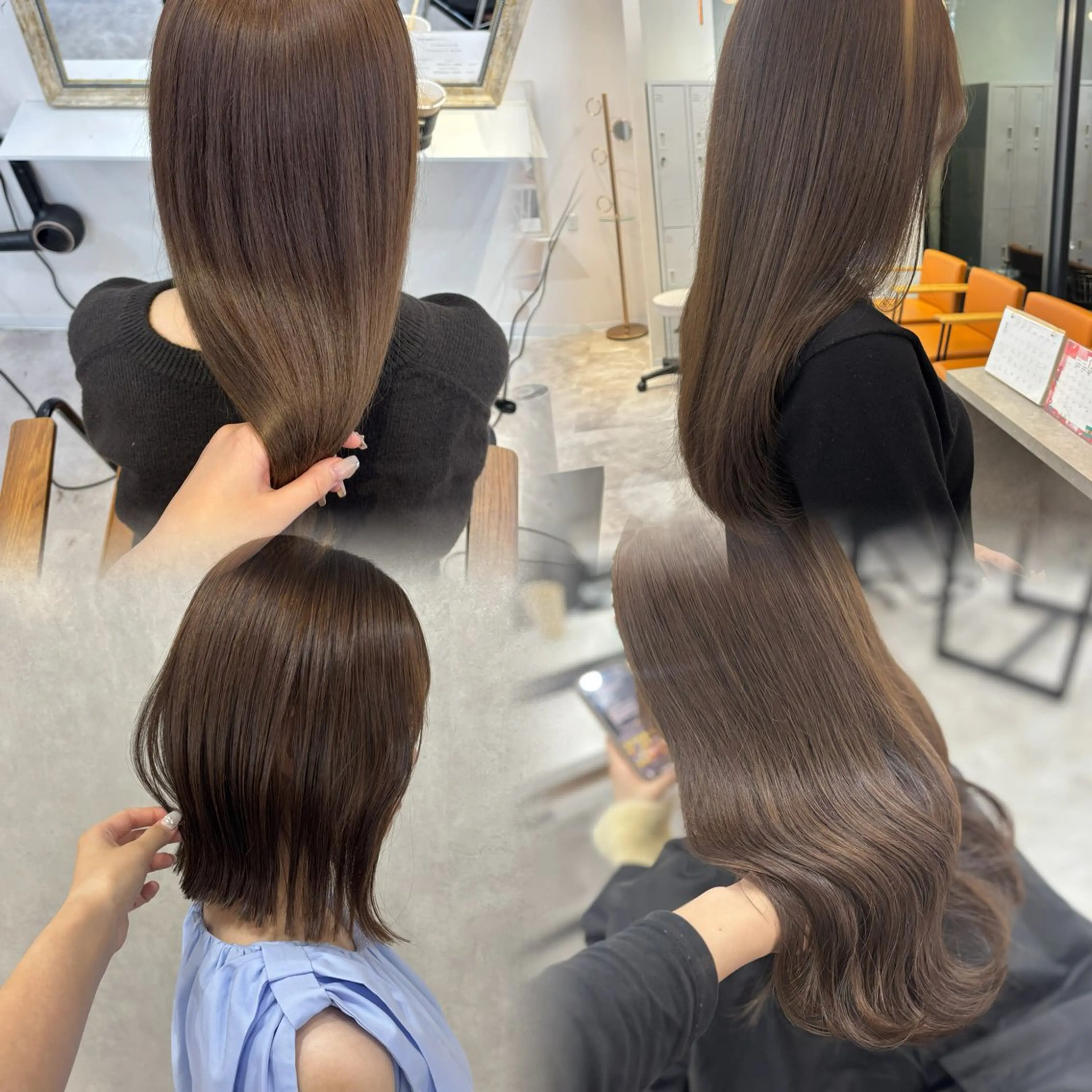 ロング カラー カット ヘアカラー Megu/ベージュ/ 透明感カラーのヘアスタイル