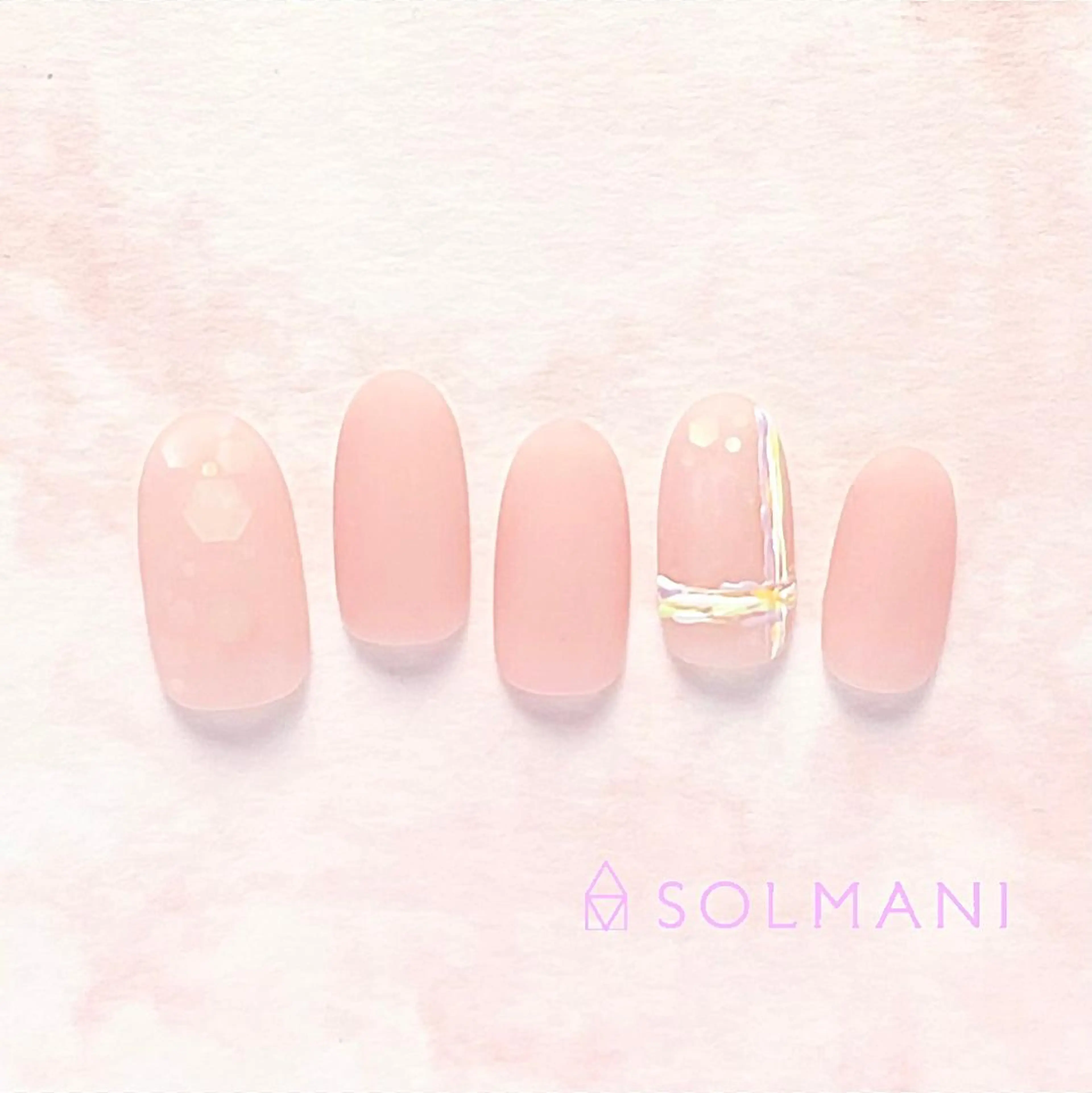 ネイル オーロラネイル ホログラムネイル マットネイル SOLMANI 予約担当のネイルデザイン