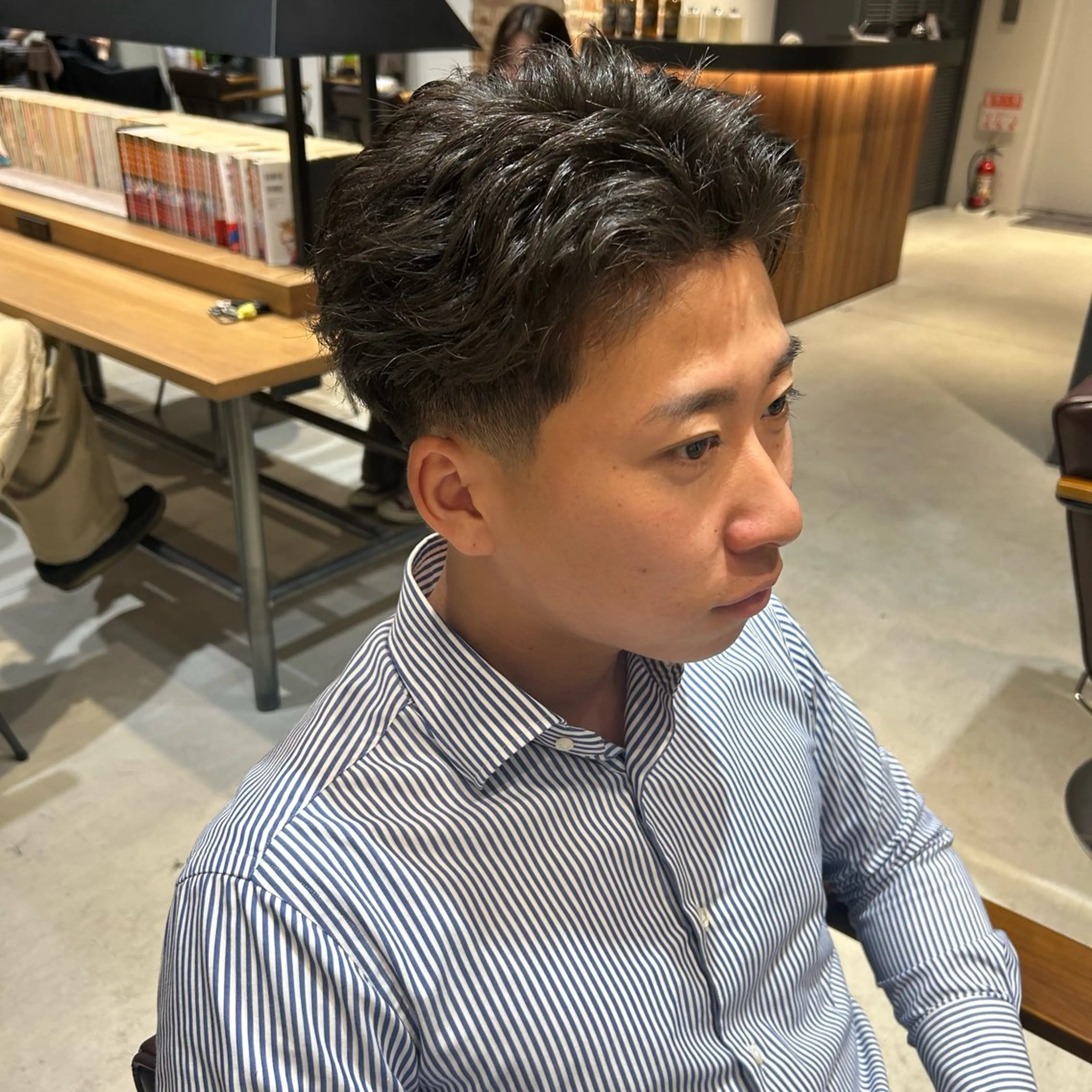 パーマ メンズ カット パーマ 安達 脩人のヘアスタイル