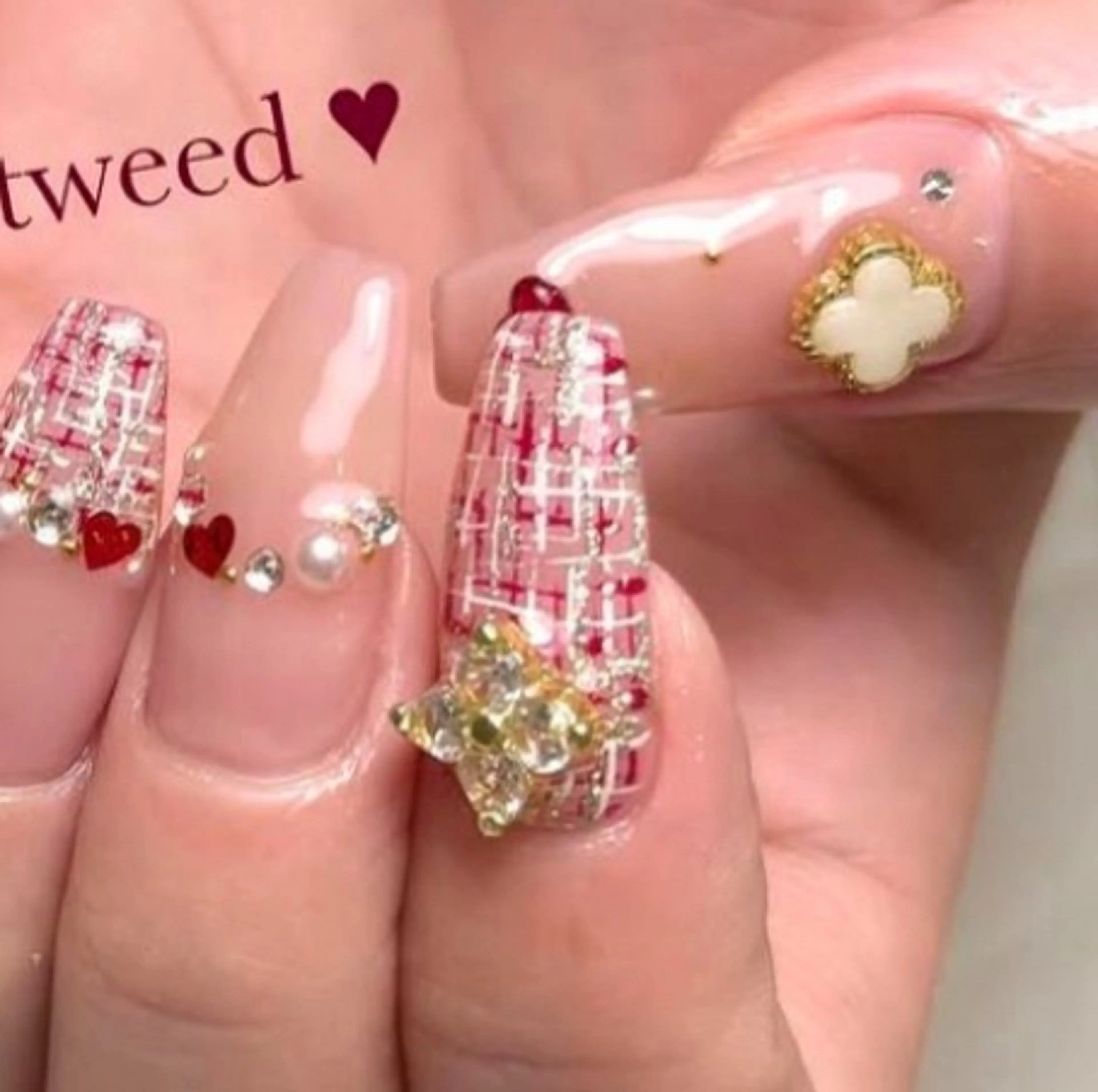 ネイル ツイードネイル ハンドネイル élu by Noriko 前原のネイルデザイン