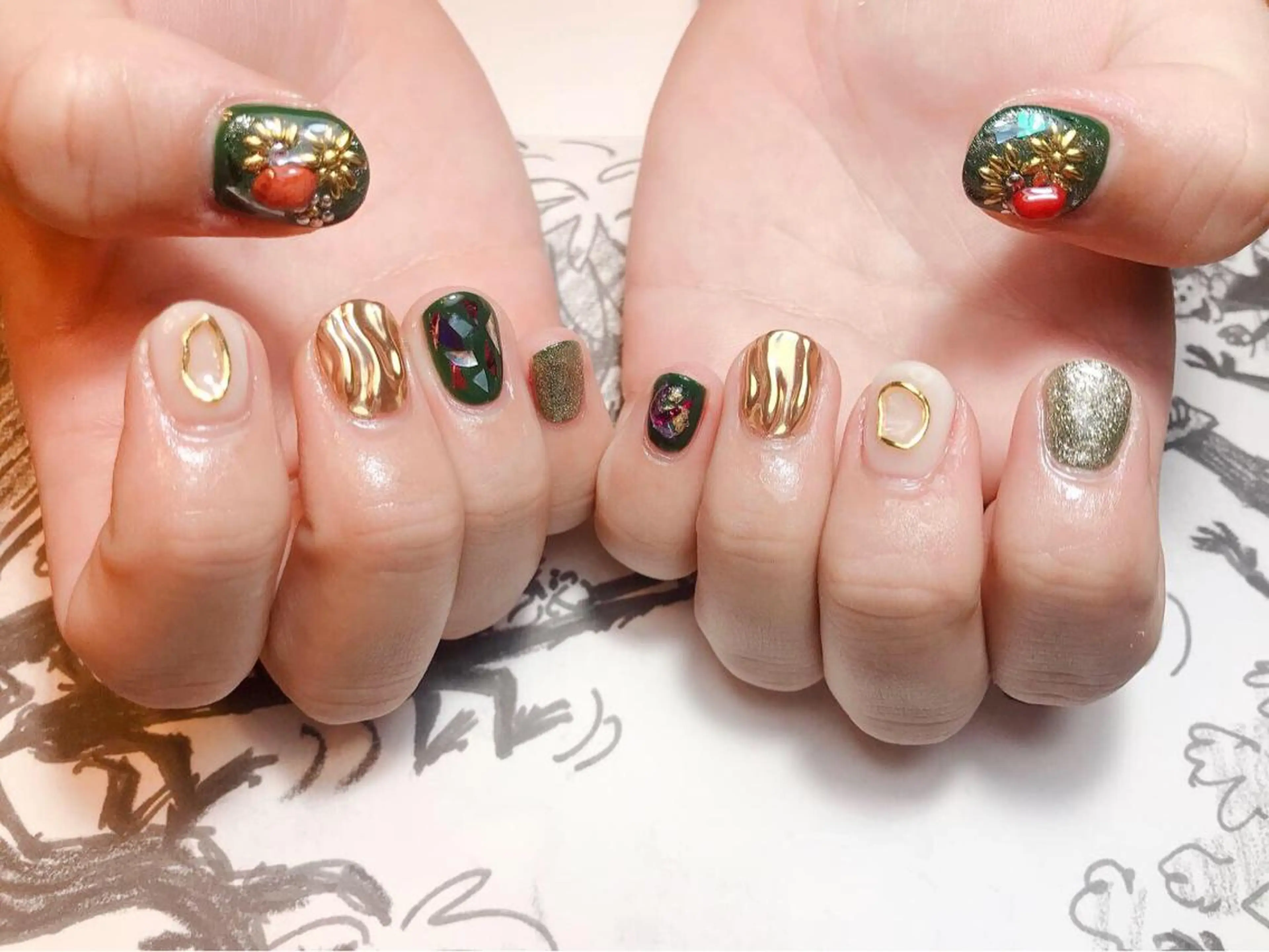 ネイル ミラーネイル owlnail /持込みデザイン専門のネイルデザイン