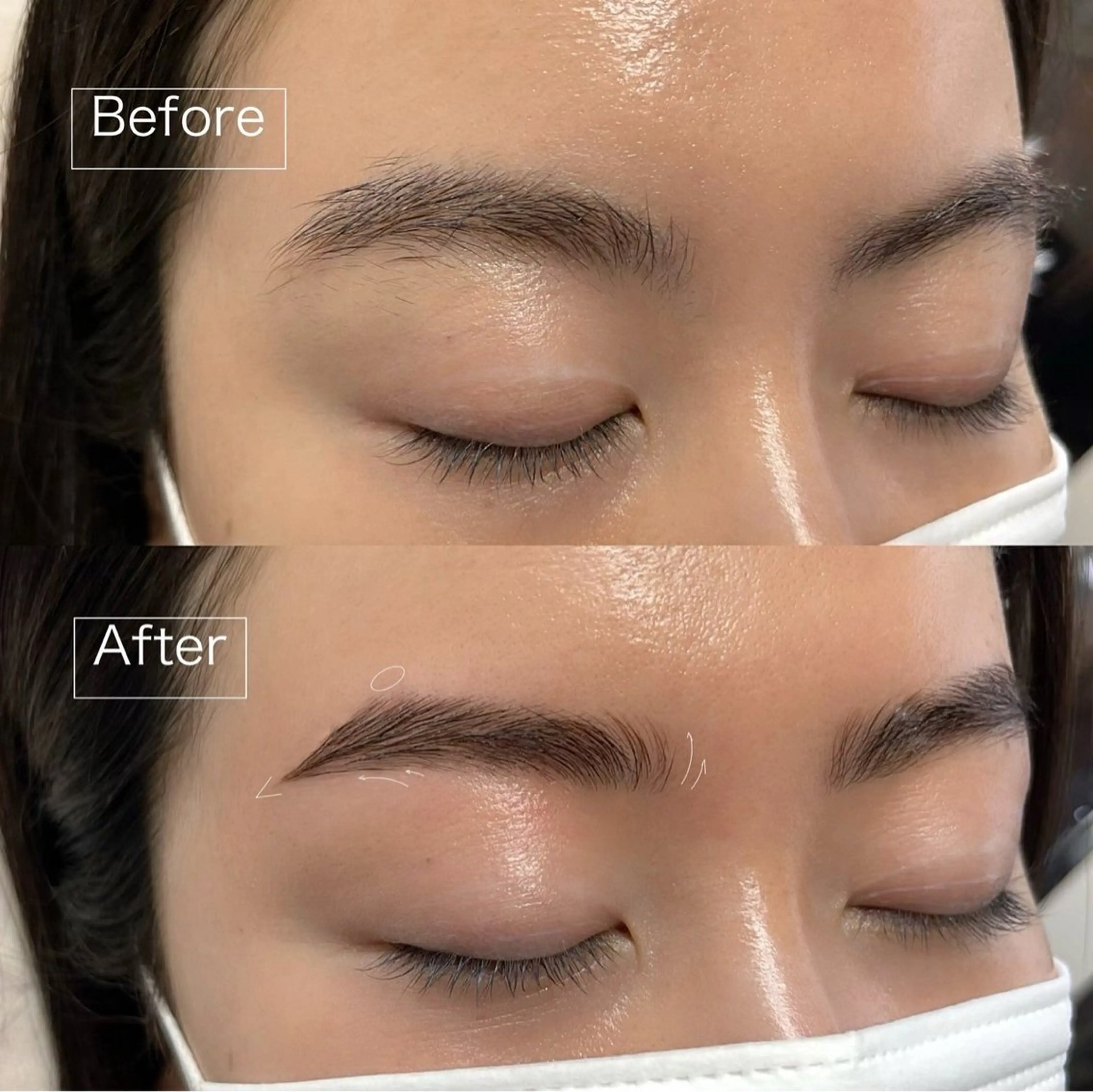 Brow styling(眉パーマ+wax脱毛)¥8,800⇨¥7,700の写真