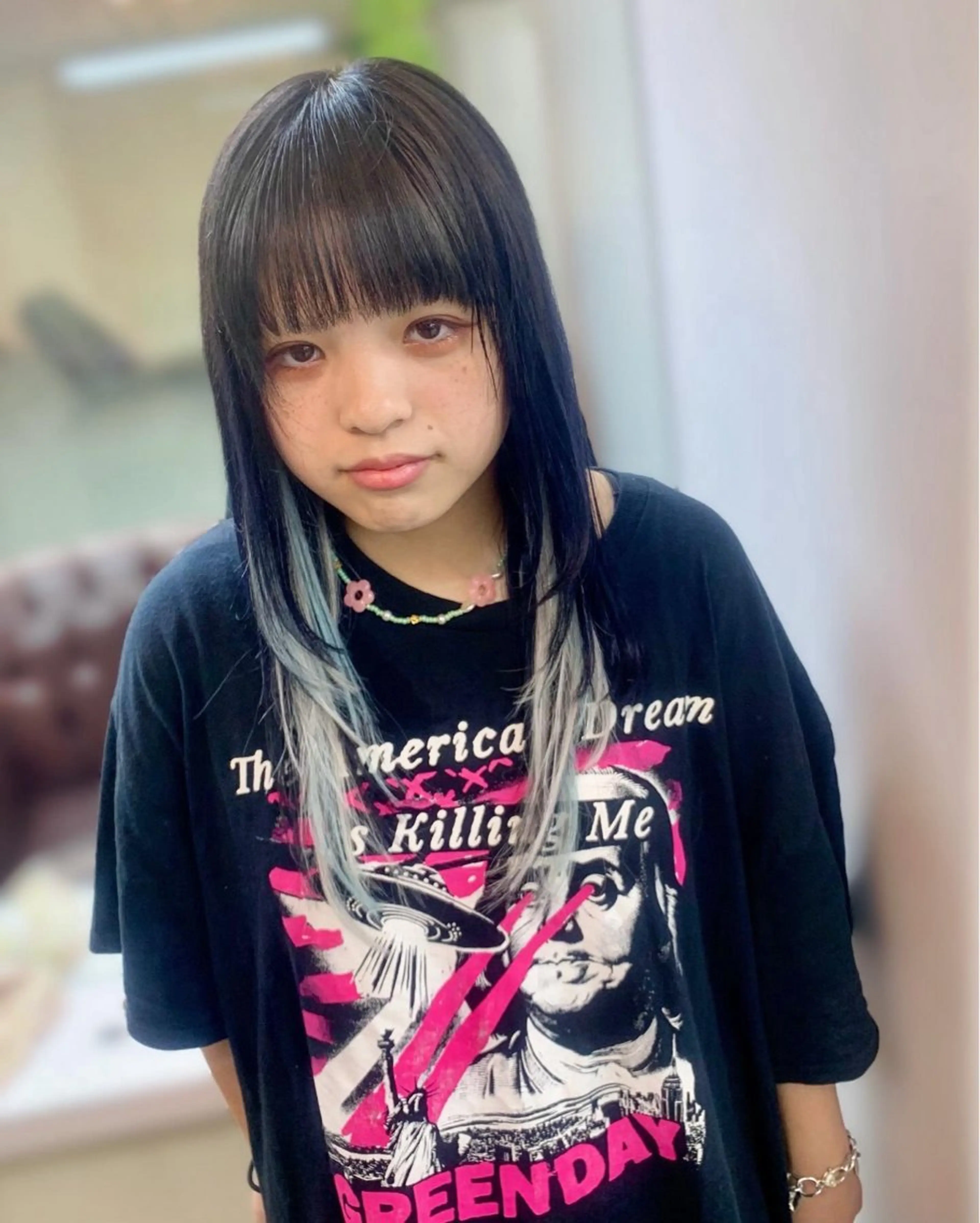 ミディアム カラー ヘアアレンジ ヘアカラー エクステ 個性爆弾💣 ダブルカラー/ゆかのヘアスタイル